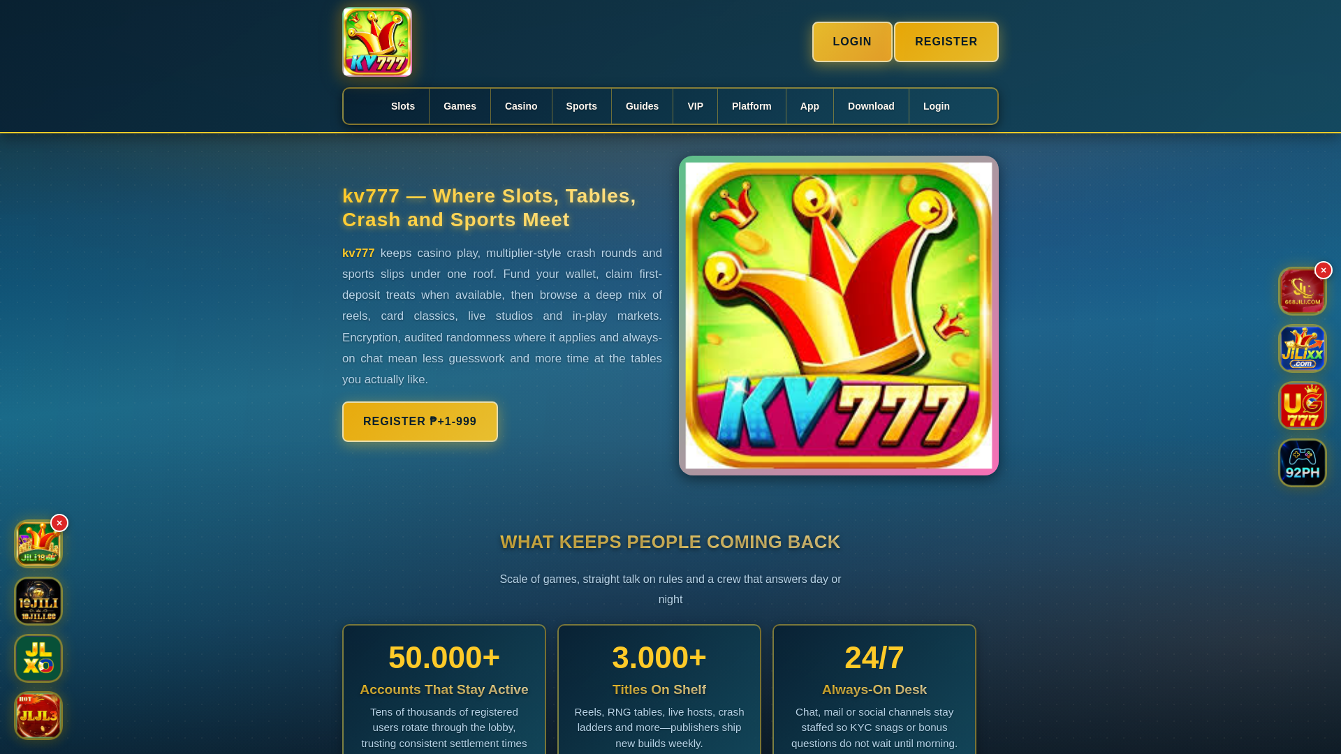 website screenshot of https://kv777tatlo.com