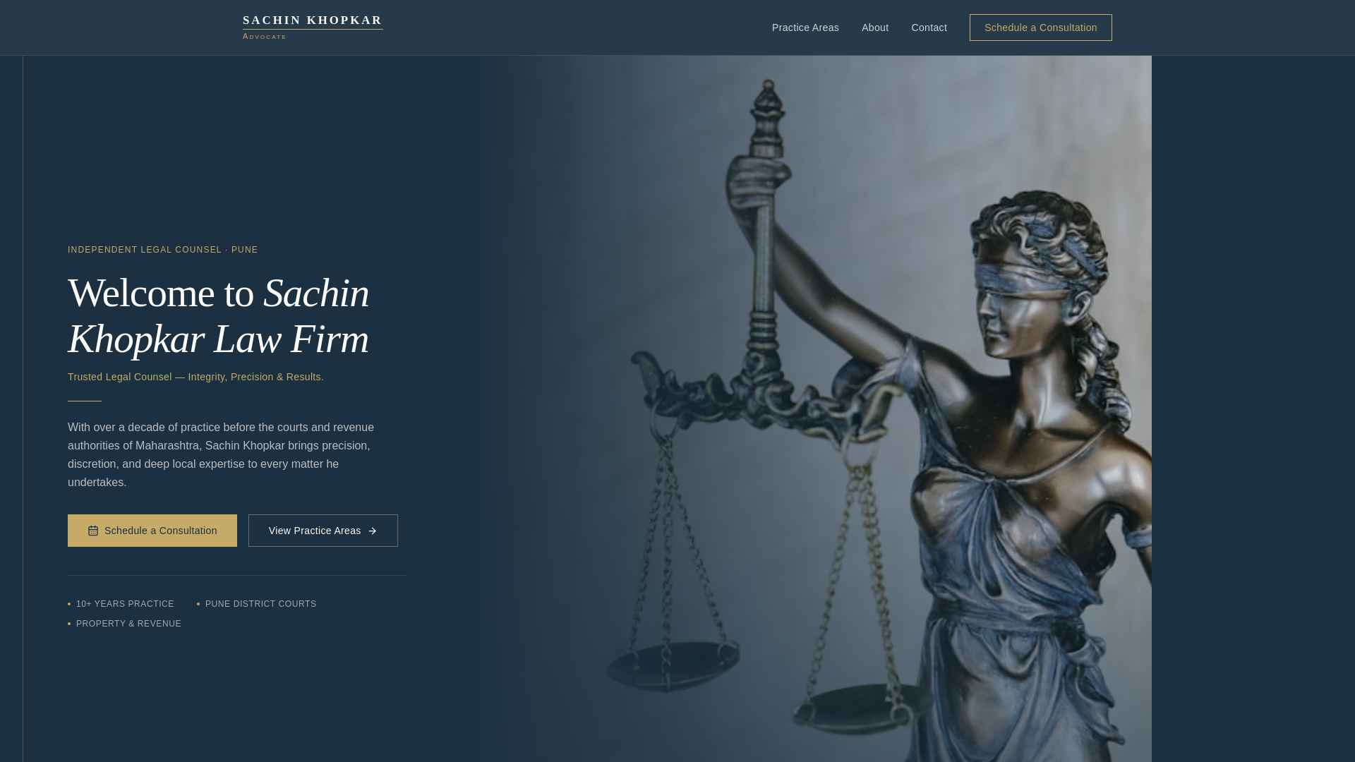 website screenshot of https://sachin-khopkar-advocate.pages.dev/