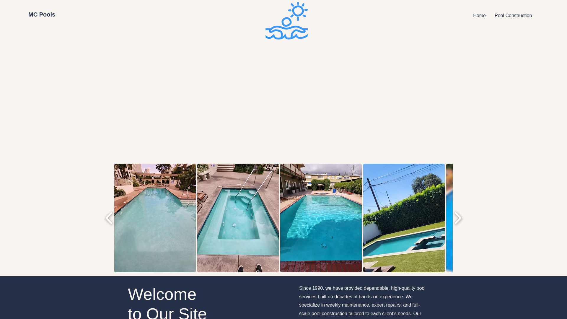 website screenshot of https://mcpoolandspaserviceinc.com/