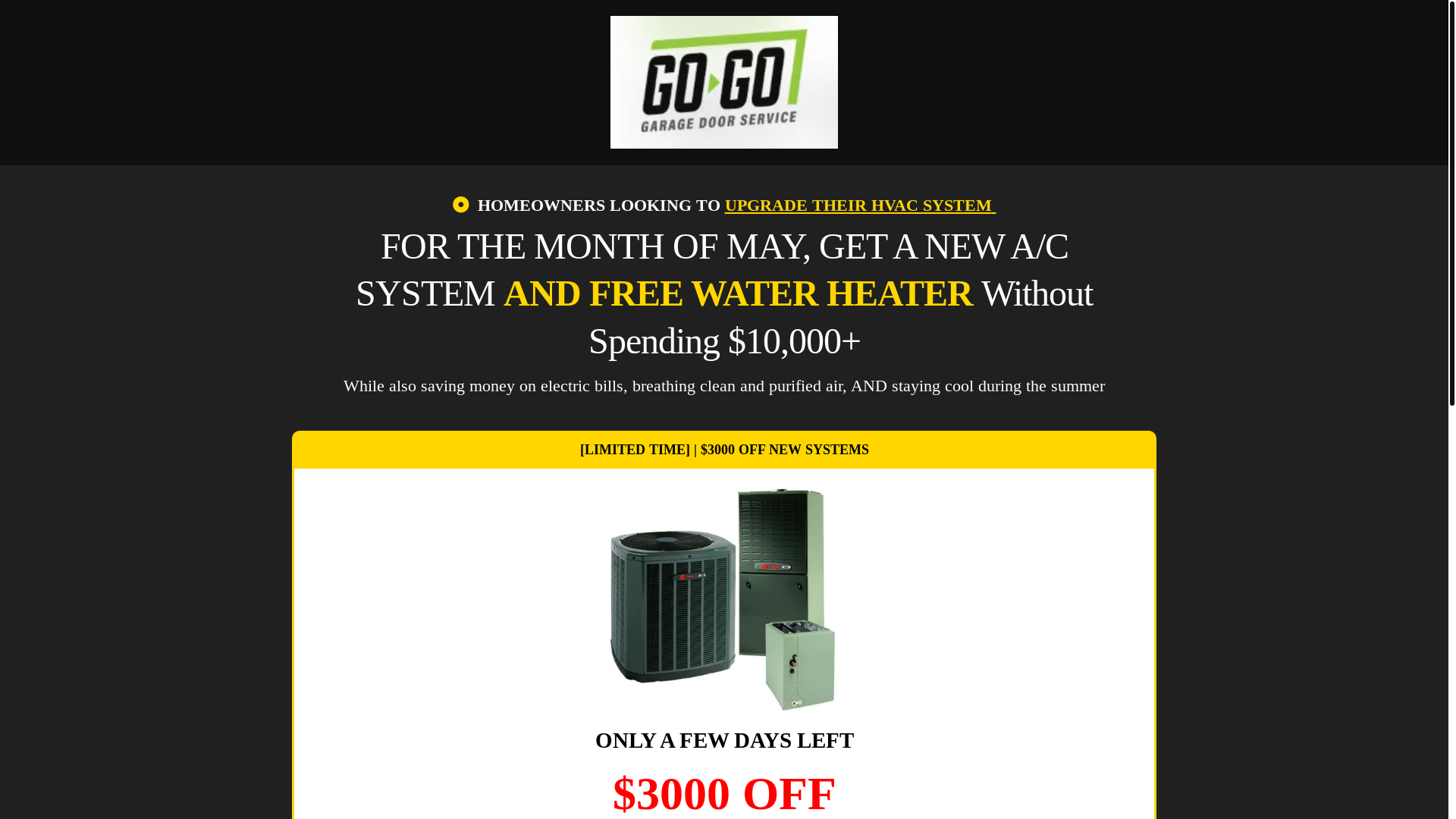website screenshot of https://gogogarageaz.com/