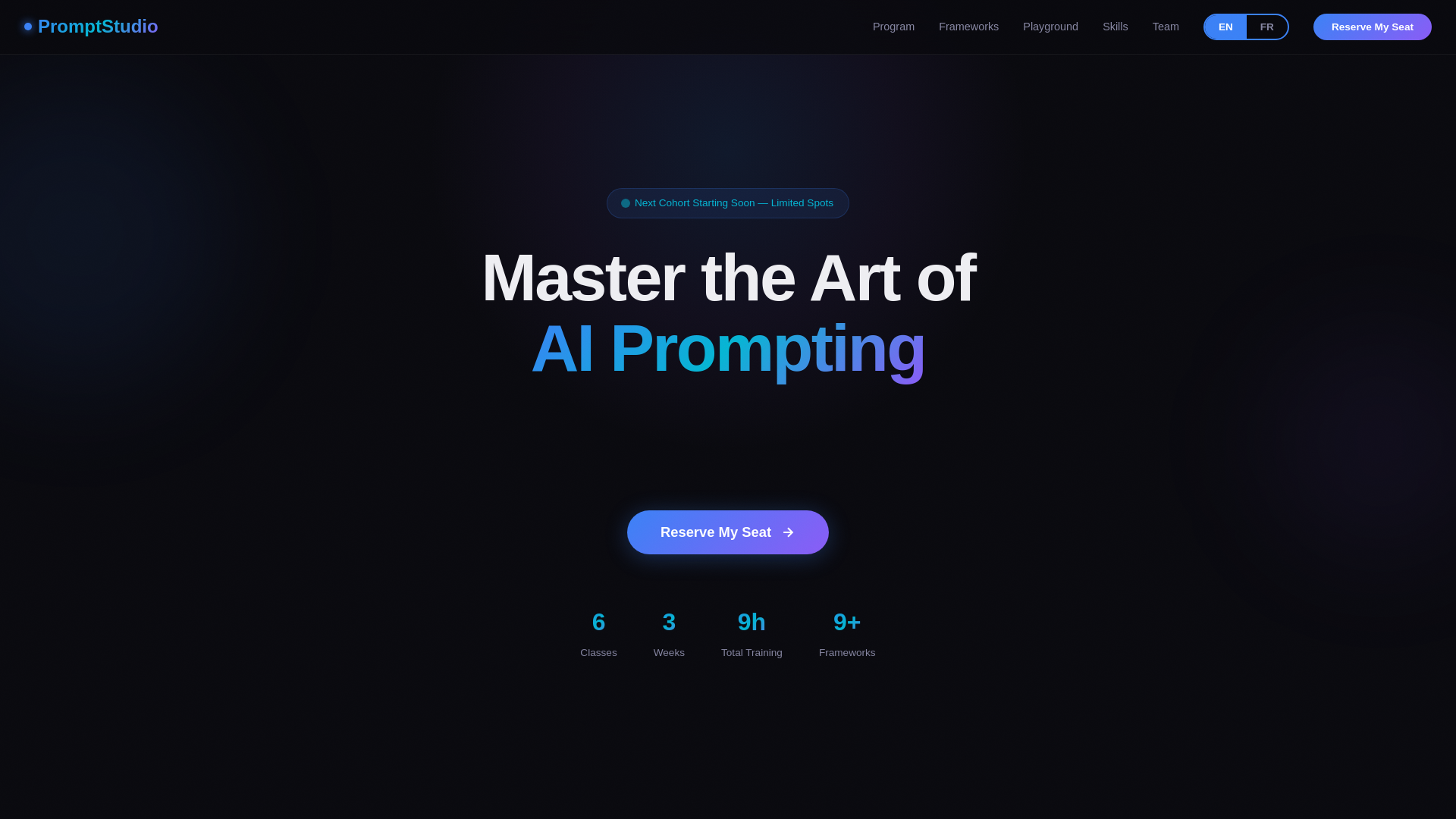 website screenshot of https://promptstudio.quest