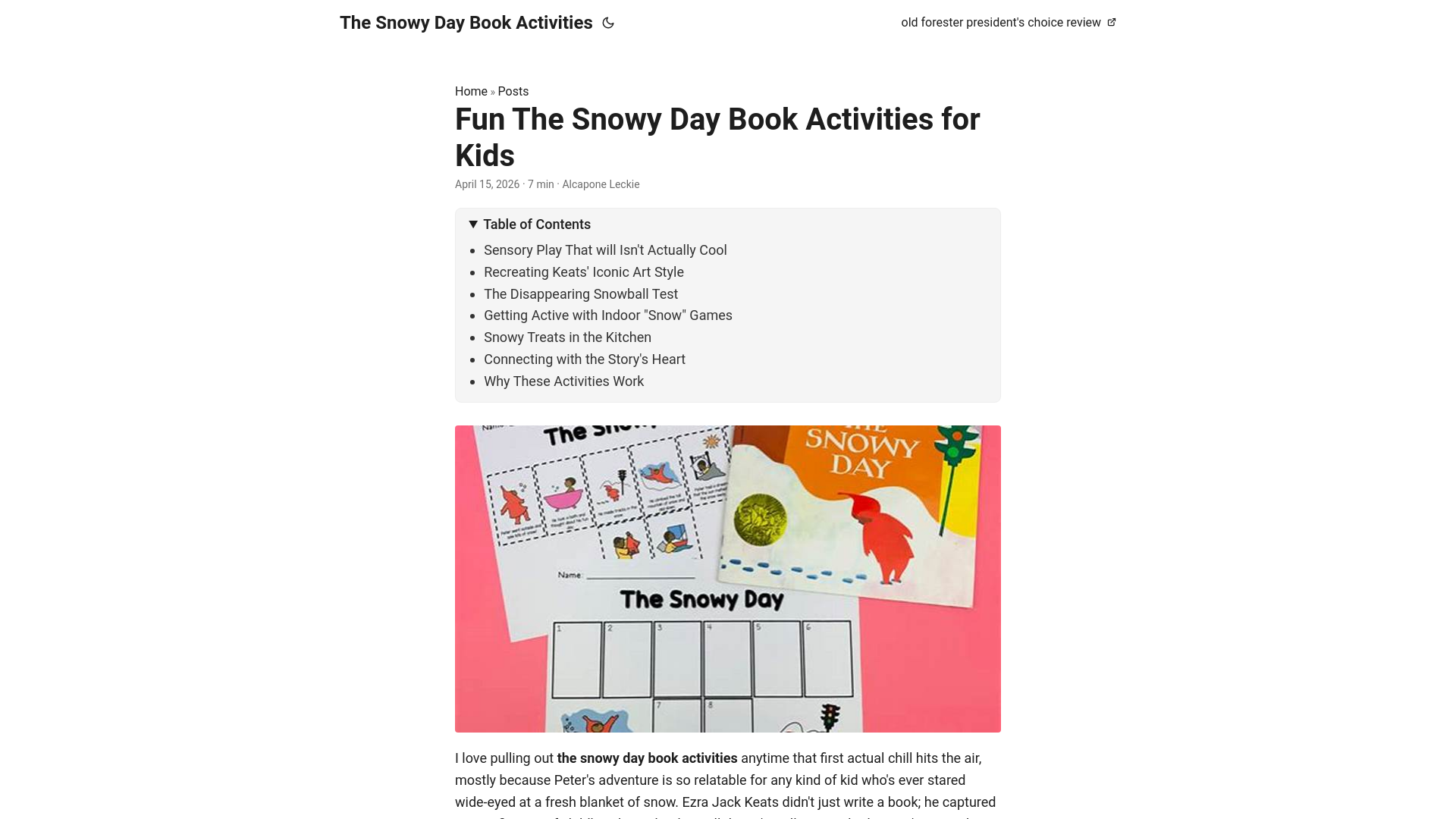 website screenshot of https://the-snowy-day-book-activities.pages.dev/