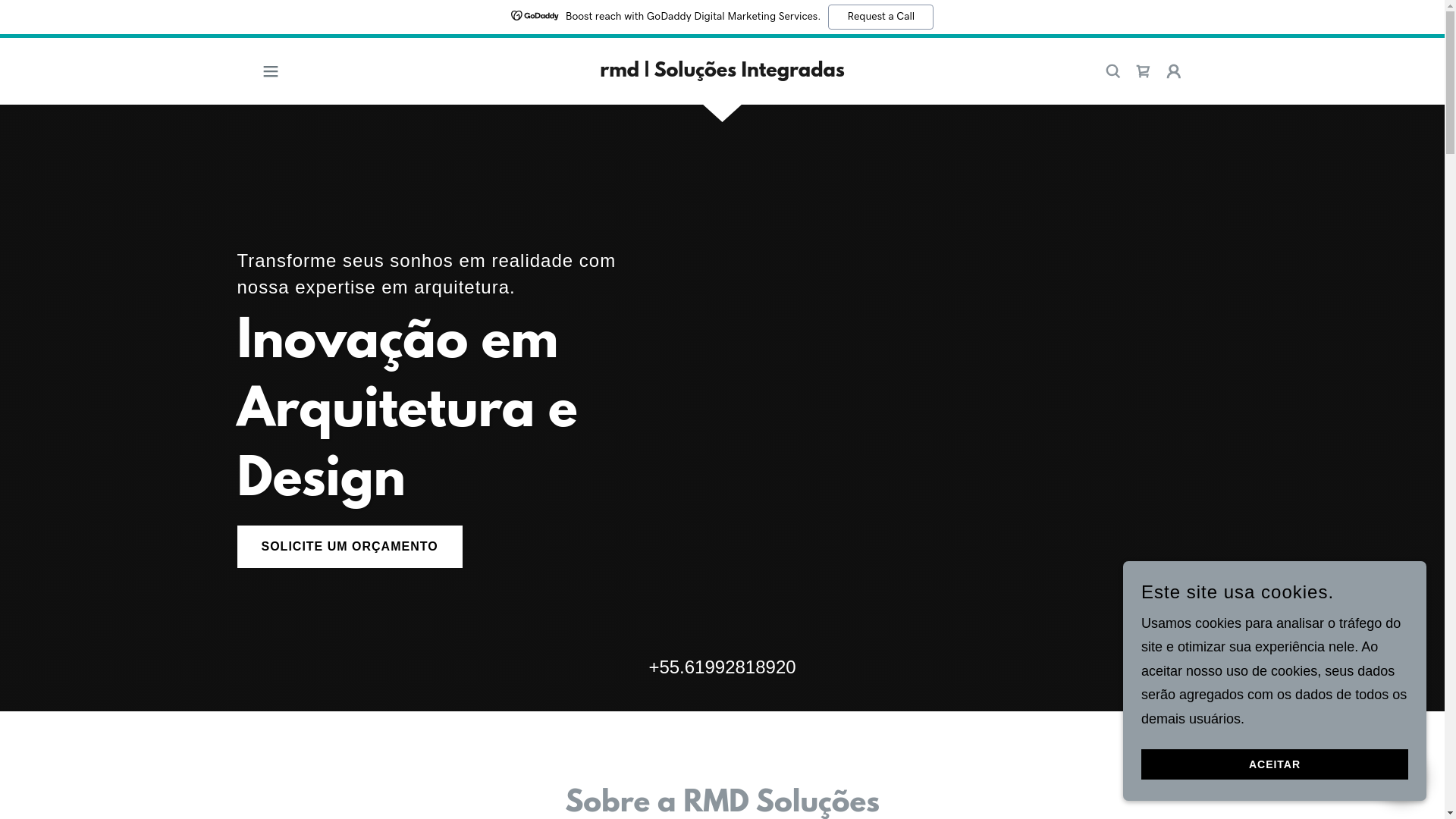 website screenshot of https://rmdsolucoes.com.br/