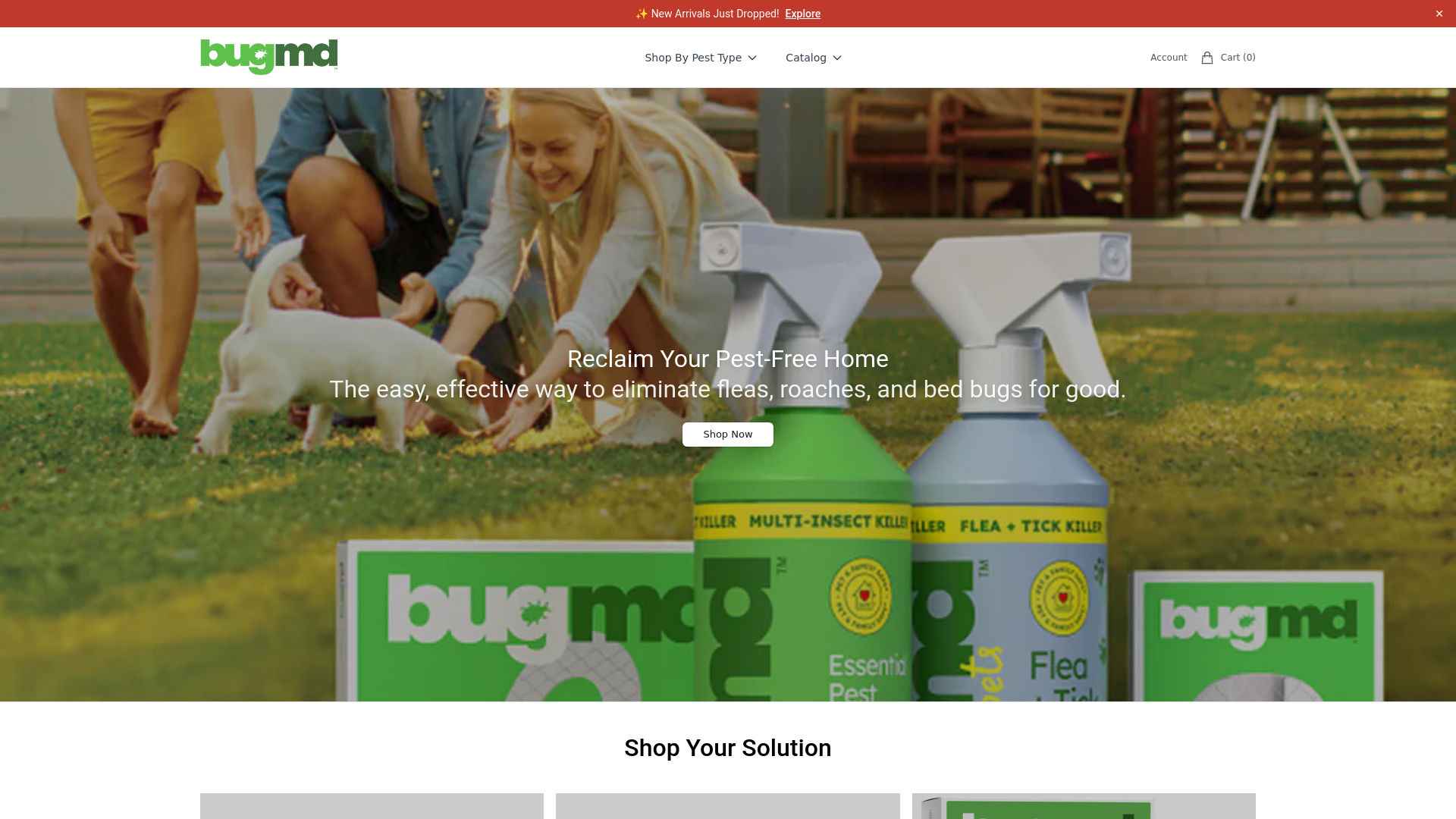 website screenshot of https://bugmddirect.shop/