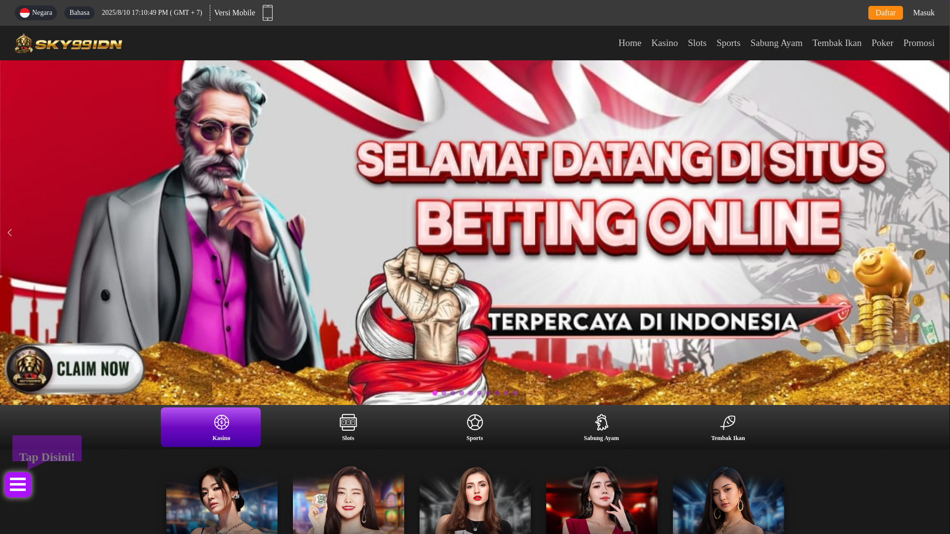 website screenshot of https://sky99terbang1.store/