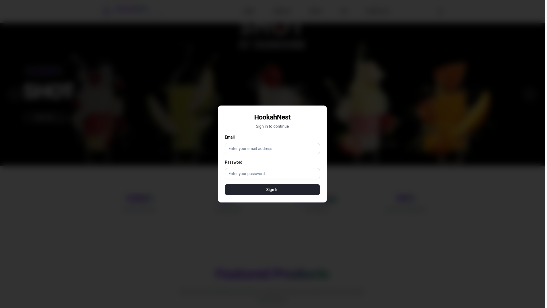 website screenshot of https://hookahnest.eu/