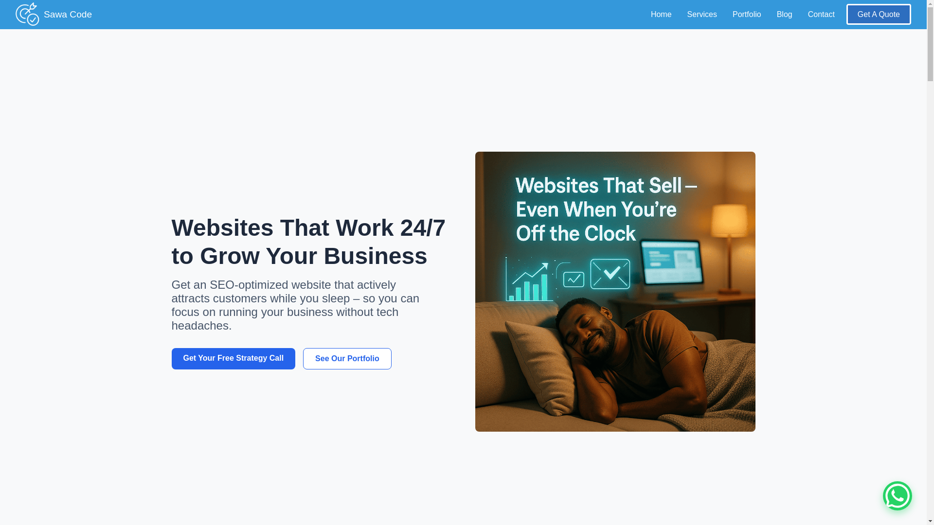 website screenshot of https://sawacode.pages.dev/