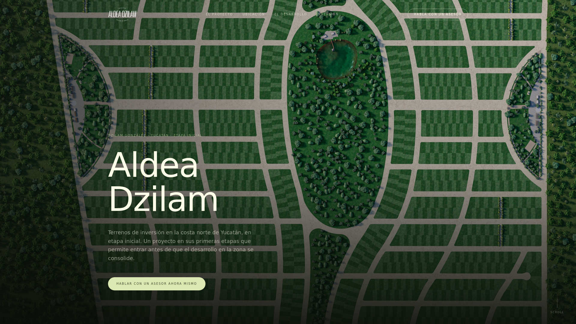 website screenshot of https://aldea-dzilam.pages.dev/