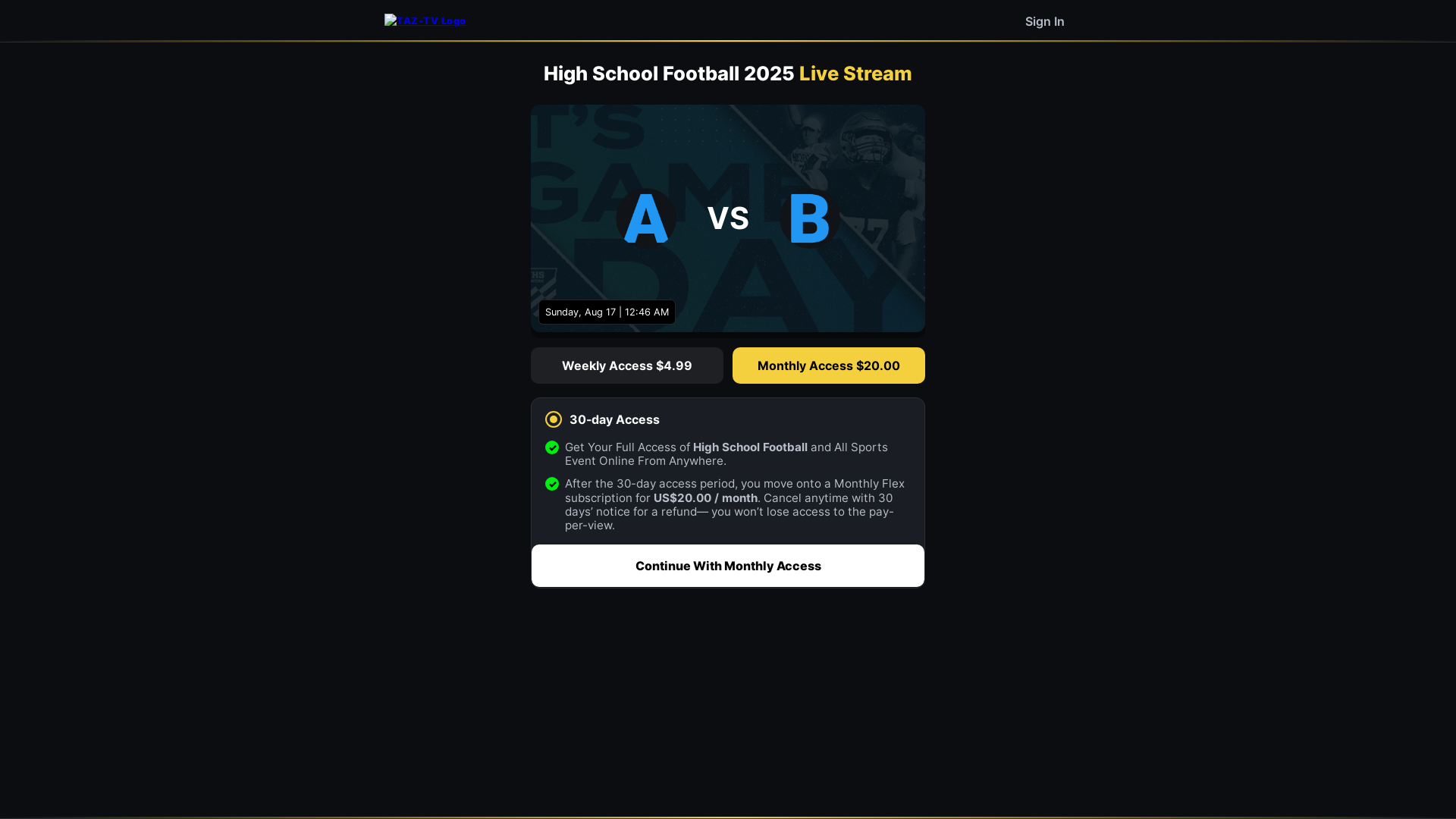 website screenshot of https://gamepasstv.pages.dev/