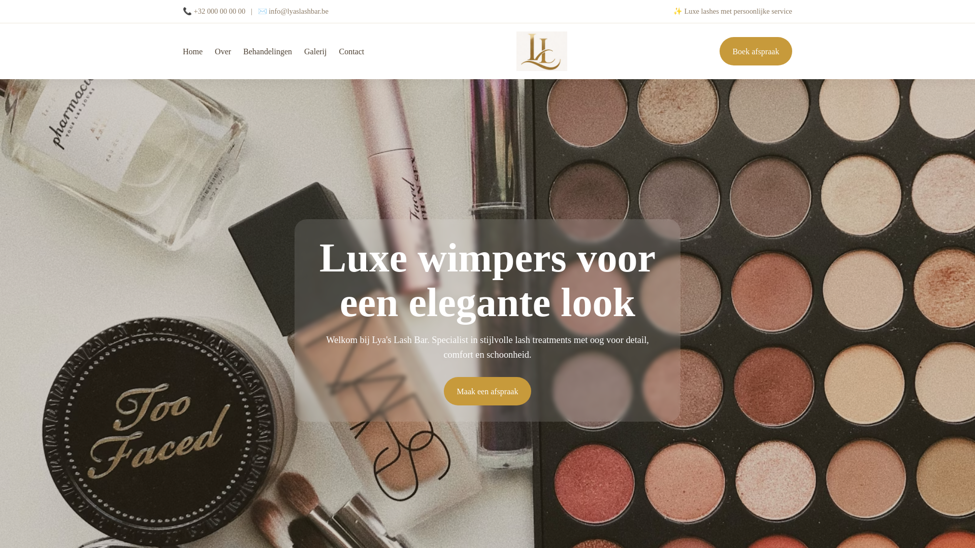 website screenshot of https://lyaslashbar.be/