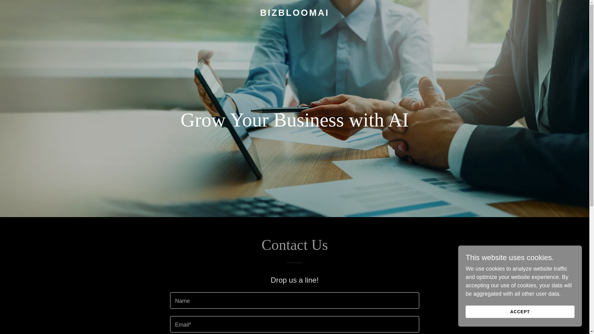 website screenshot of https://bizbloomai.net/