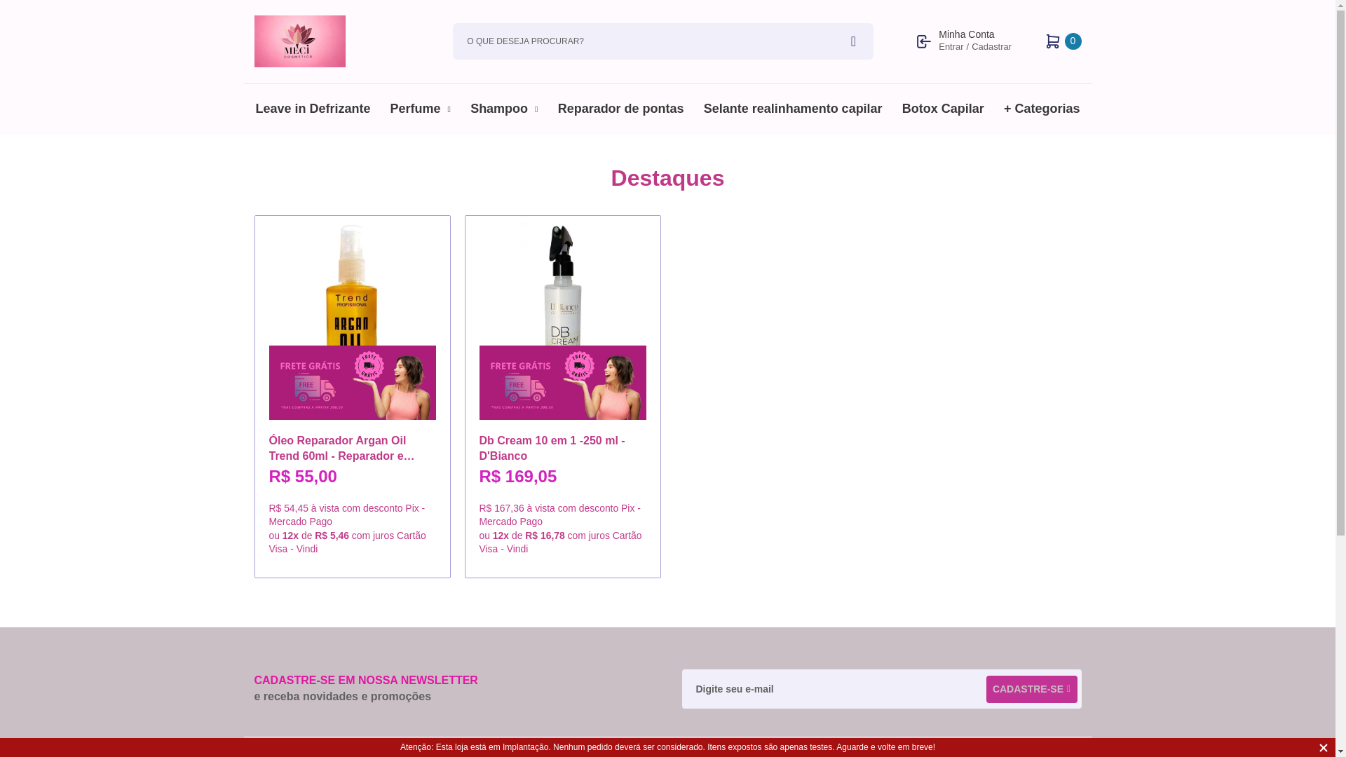 website screenshot of https://mecicosmeticos.com.br/