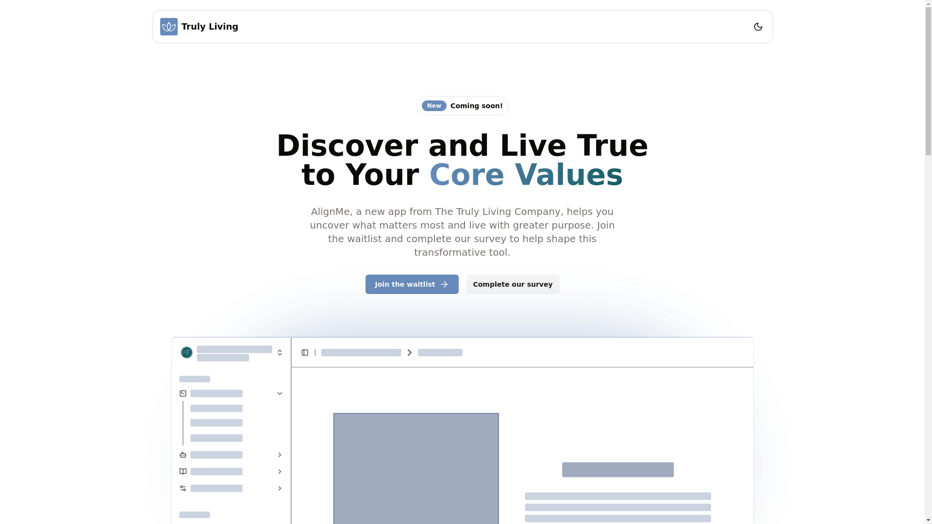 website screenshot of https://living-landing.pages.dev/