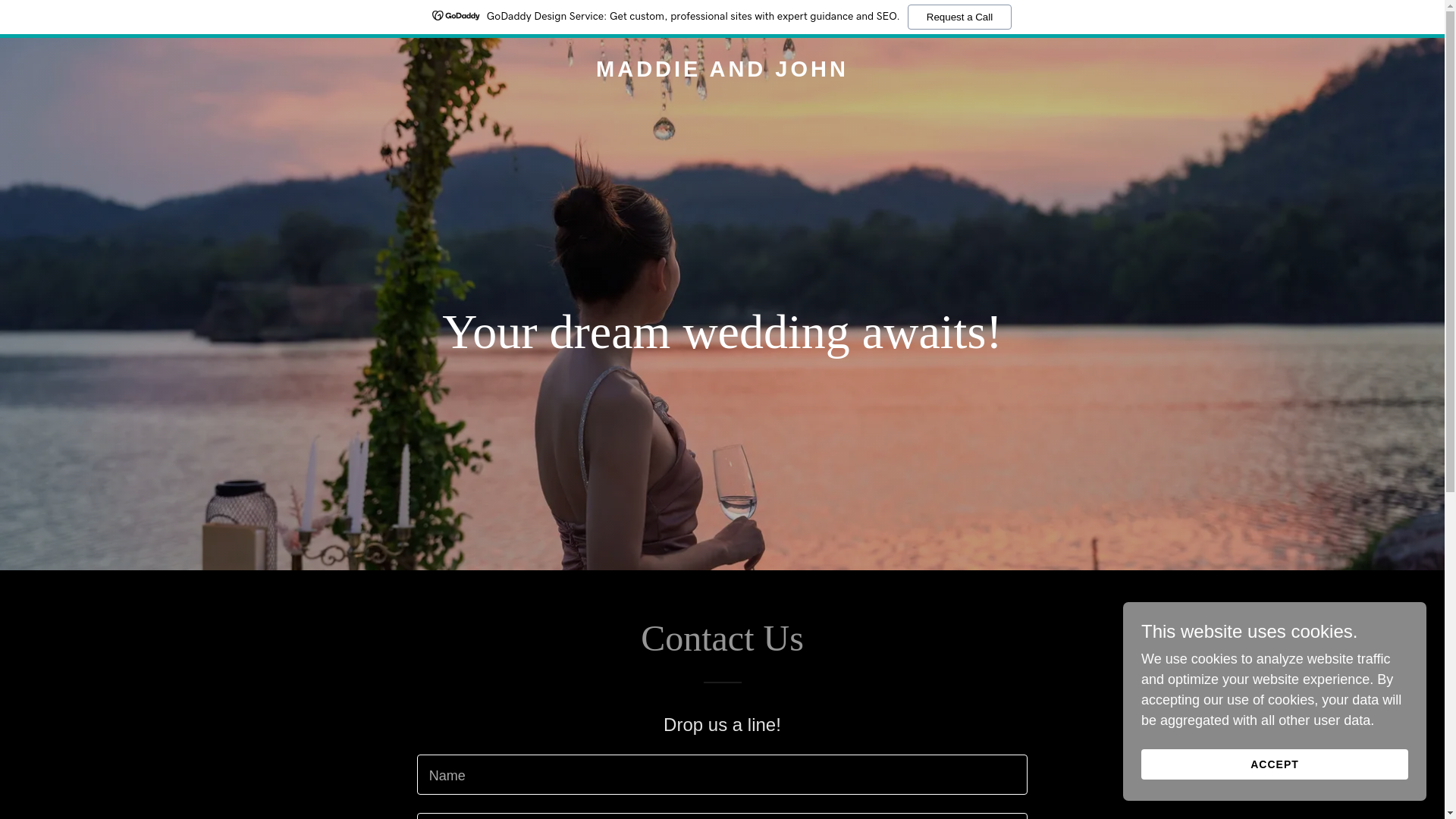 website screenshot of https://maddieandjohn2026.com/