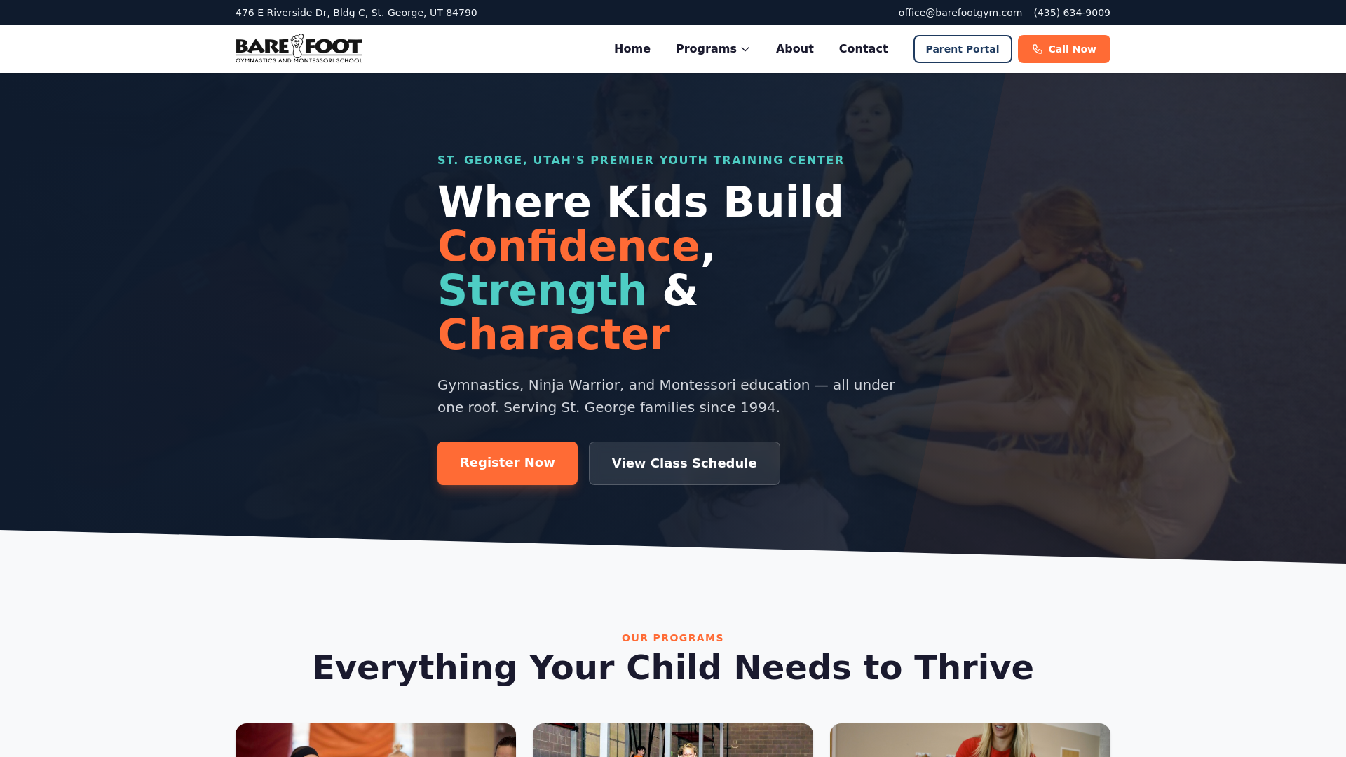 website screenshot of https://barefootgym.pages.dev/
