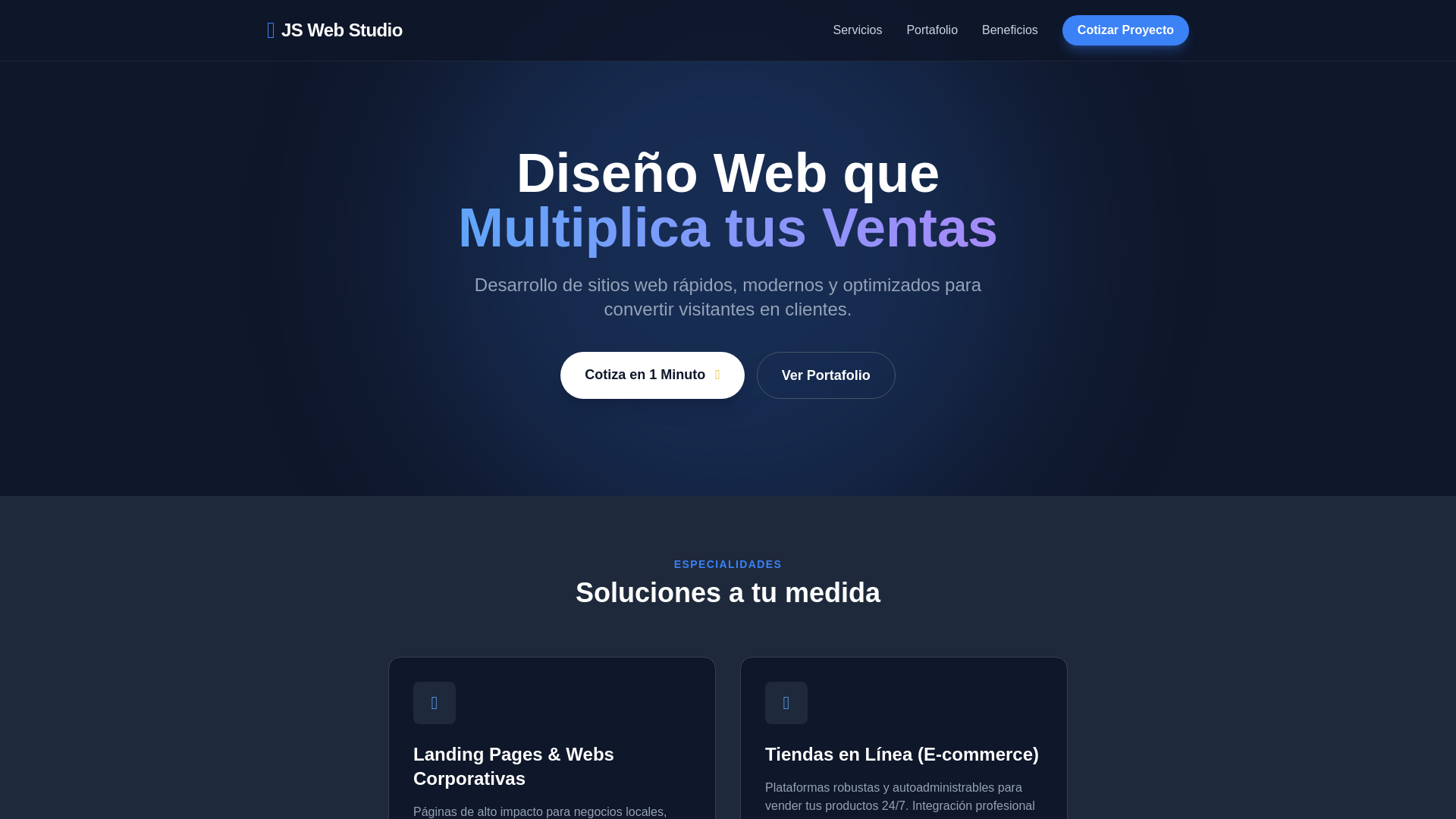 website screenshot of https://jswebstudio.pages.dev/