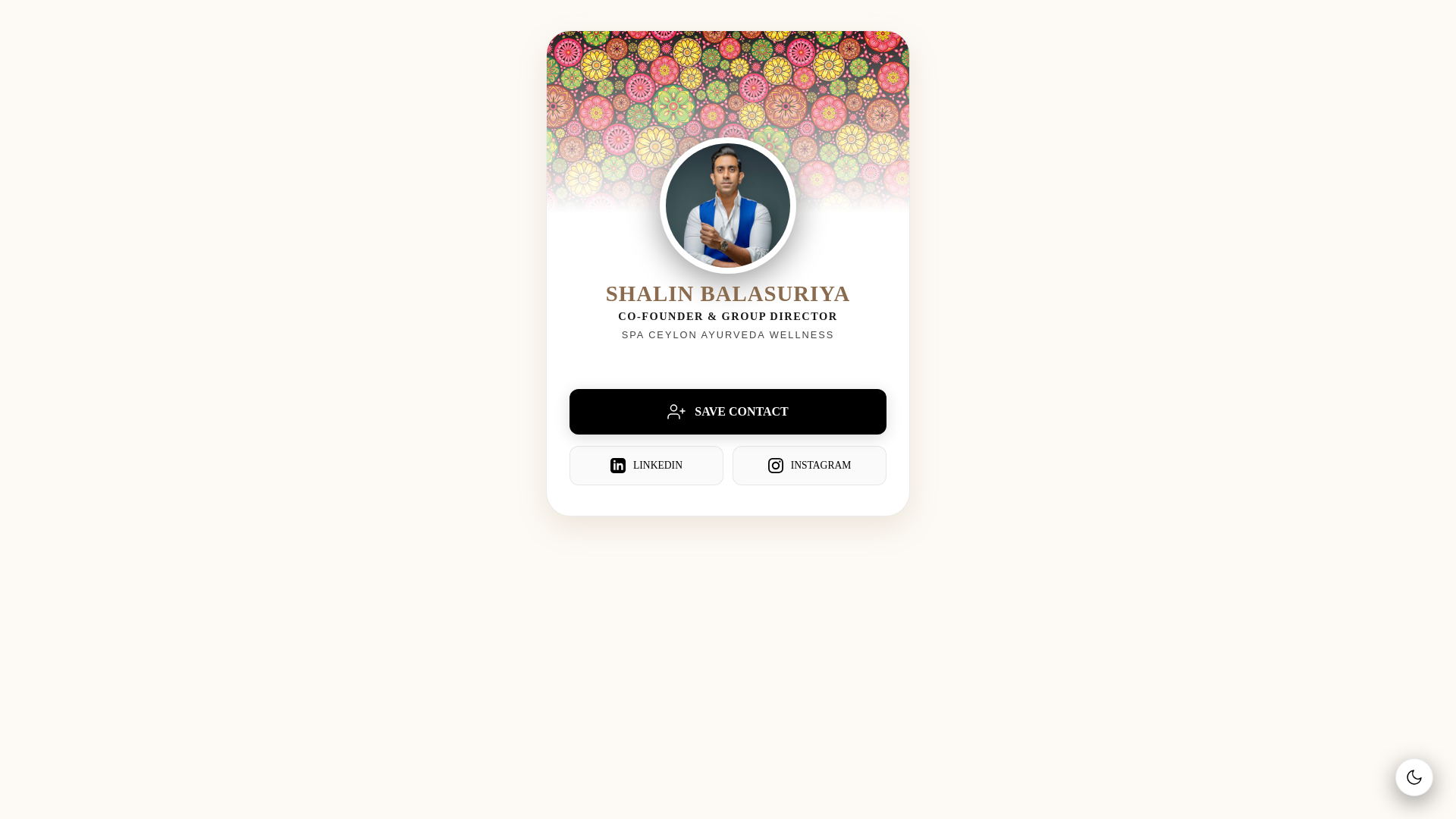 website screenshot of https://shalin-contact.pages.dev/