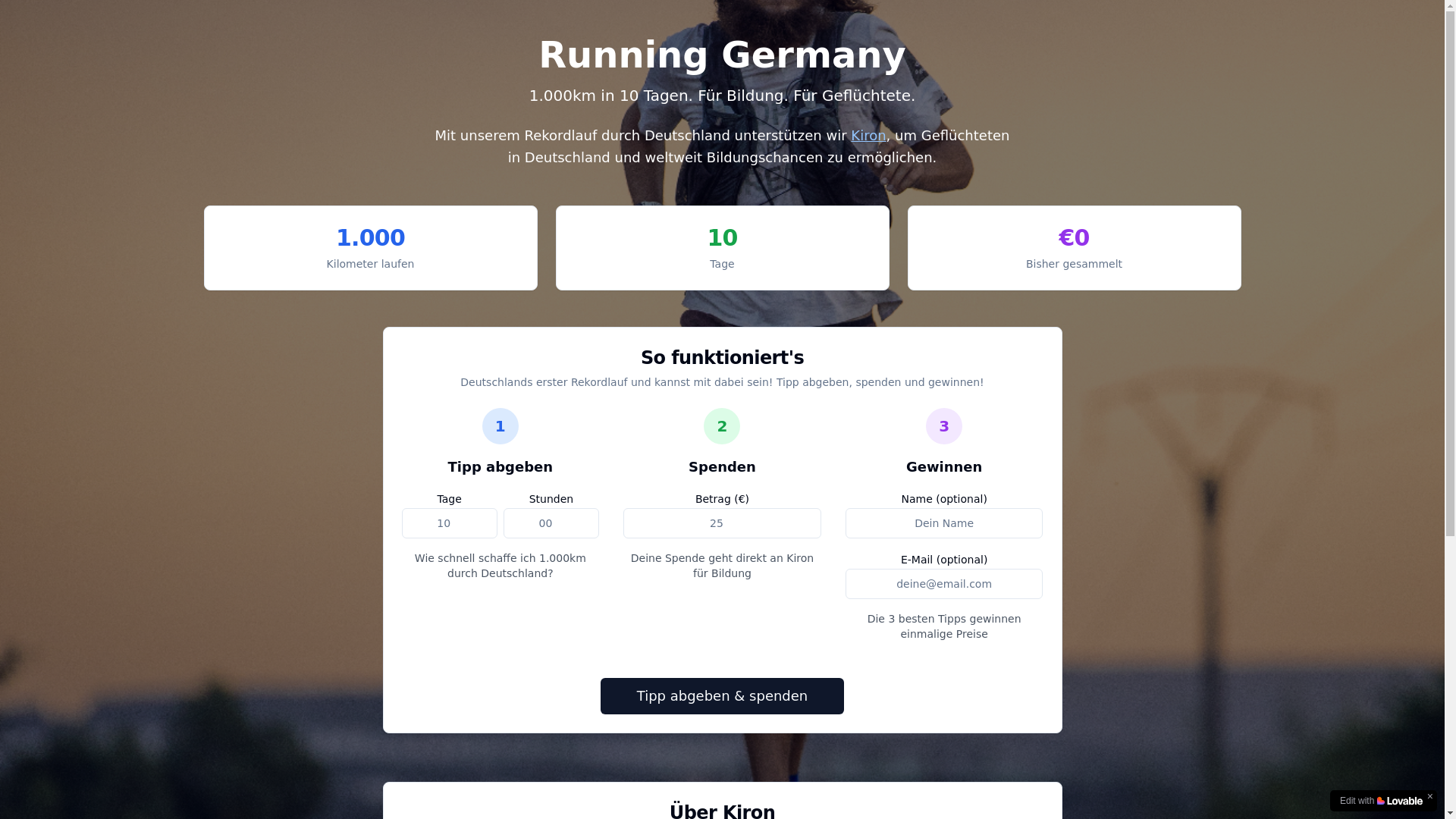 website screenshot of https://runninggermany.de/