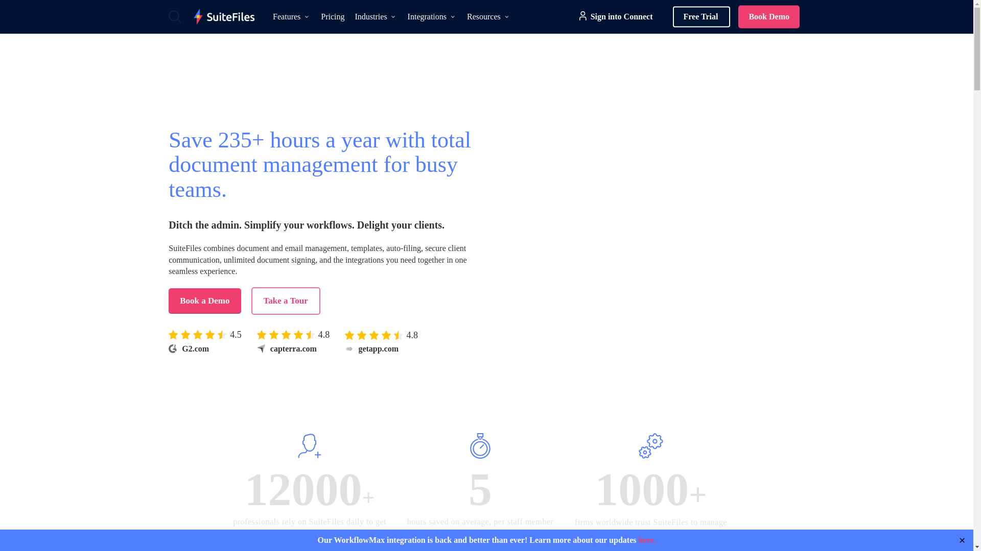 website screenshot of https://suitefileshq.com/