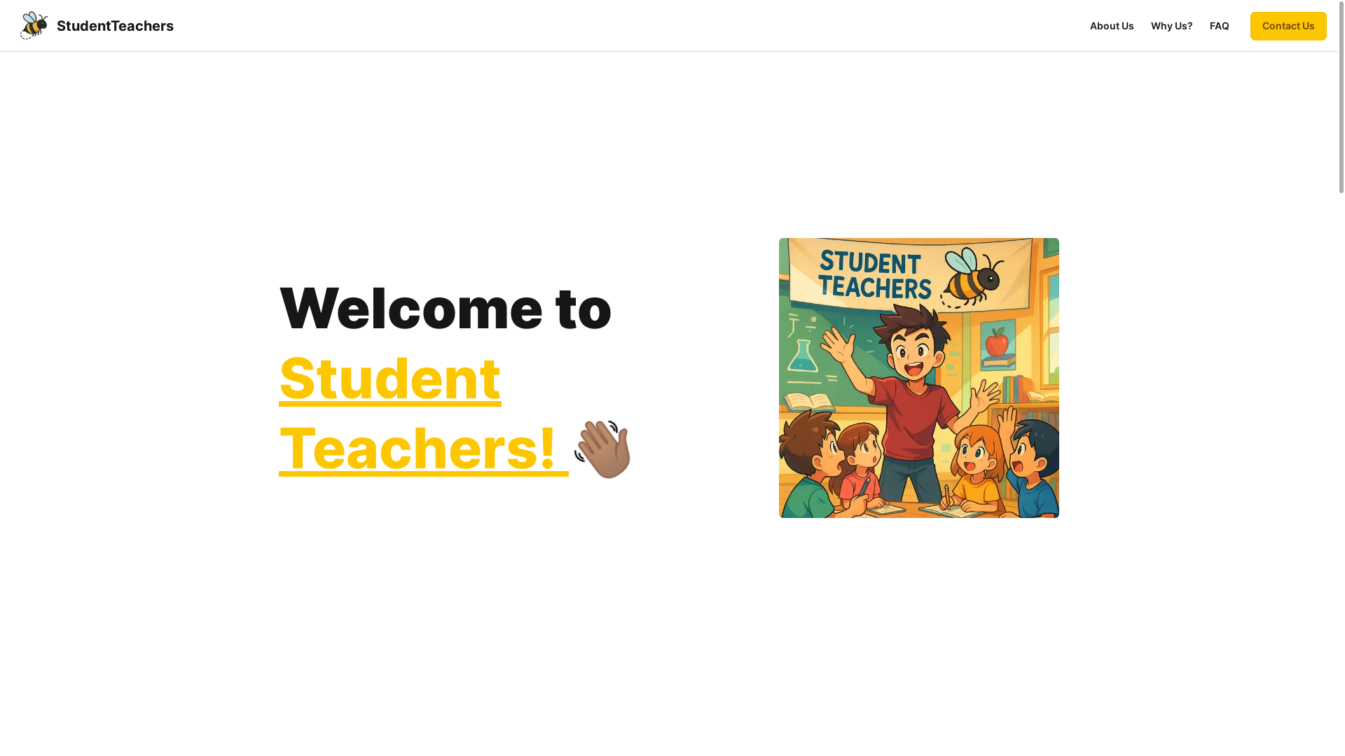 website screenshot of https://studentteachers.dev/