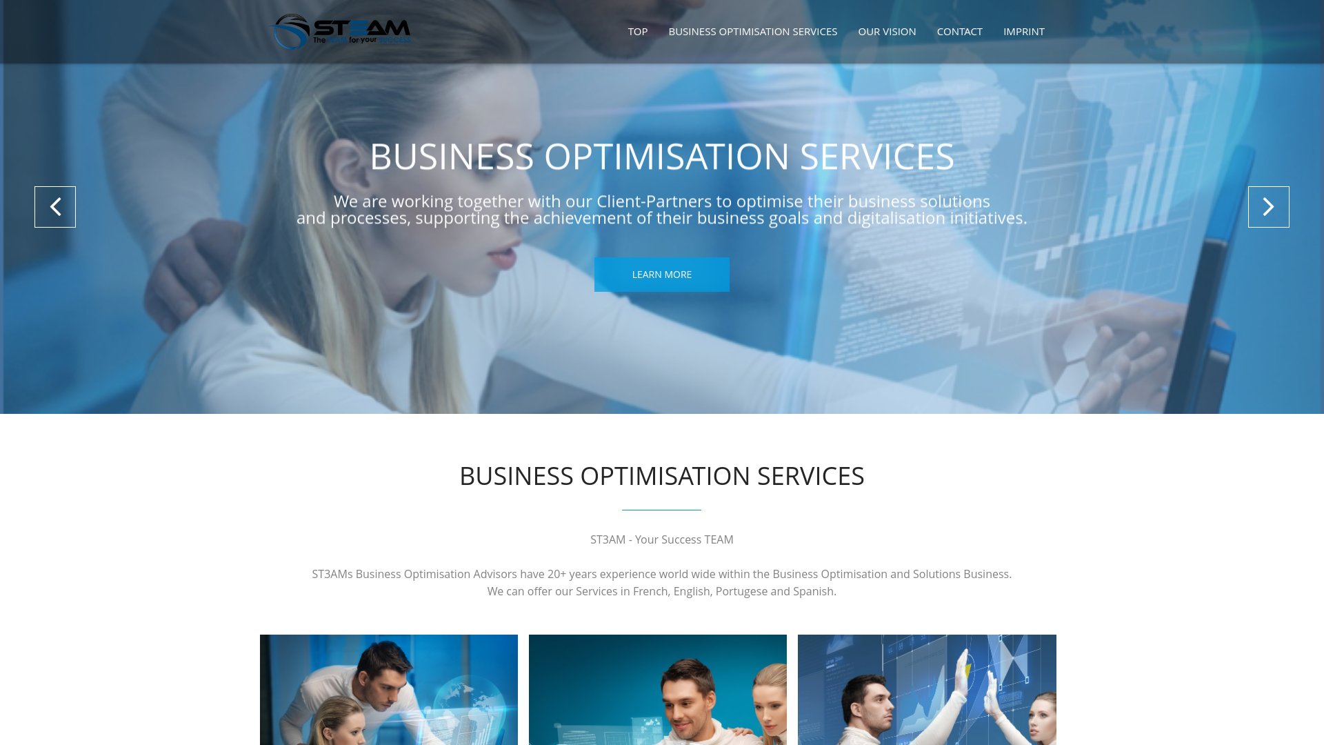 website screenshot of https://st3am.de