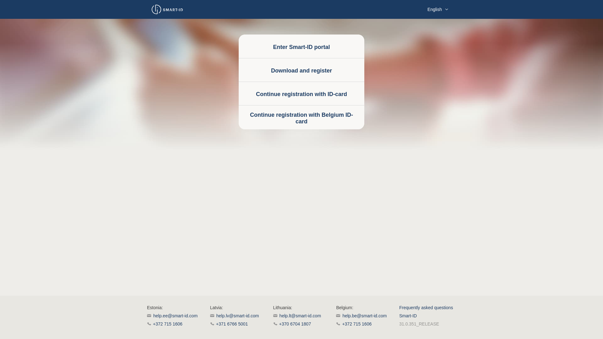 website screenshot of https://portal.smart-id.com/