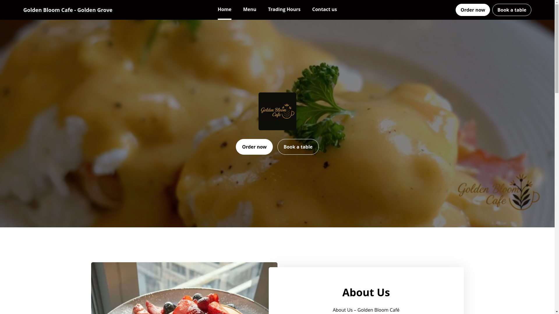 website screenshot of https://goldenbloomcafe.com.au/