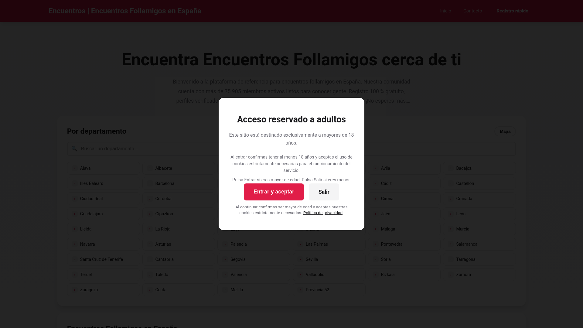website screenshot of https://encuentros-follamigos.es/