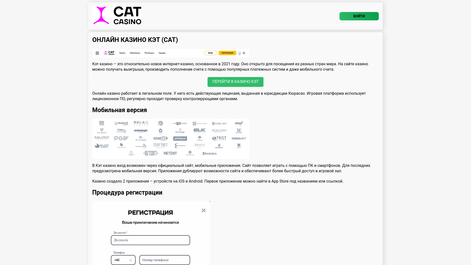 website screenshot of https://catcasino-ggl.top/