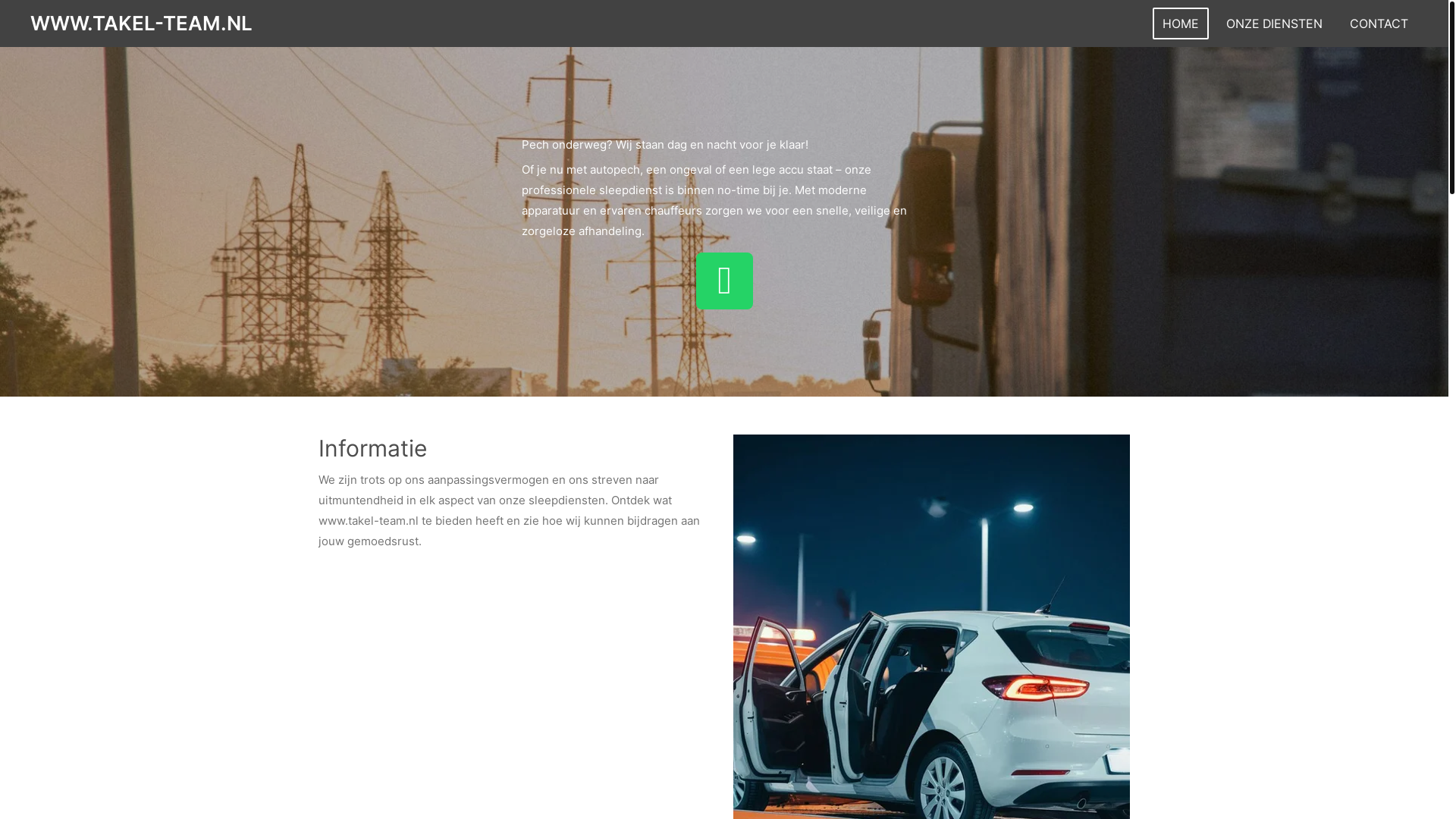website screenshot of https://takel-team.nl/