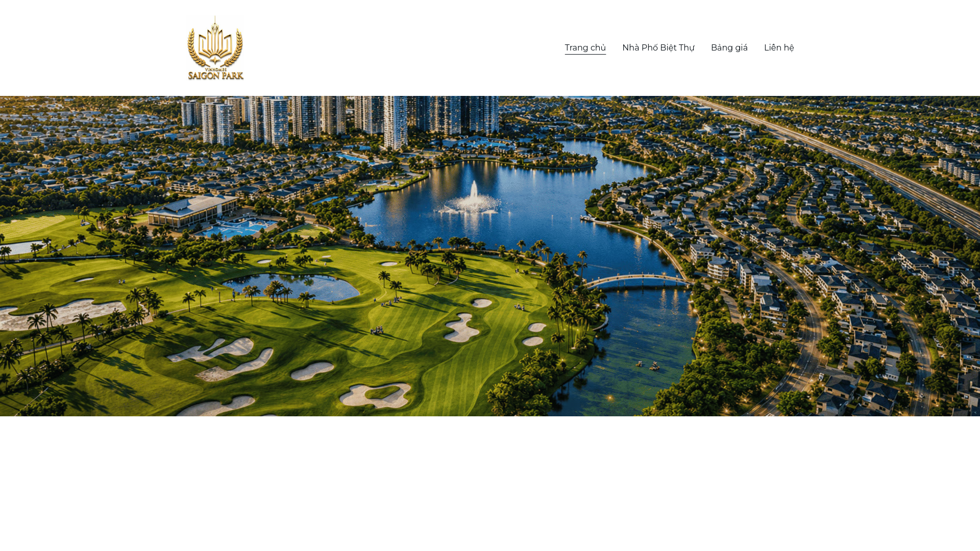 website screenshot of https://vinhomesaigonparkchinhchu.com/