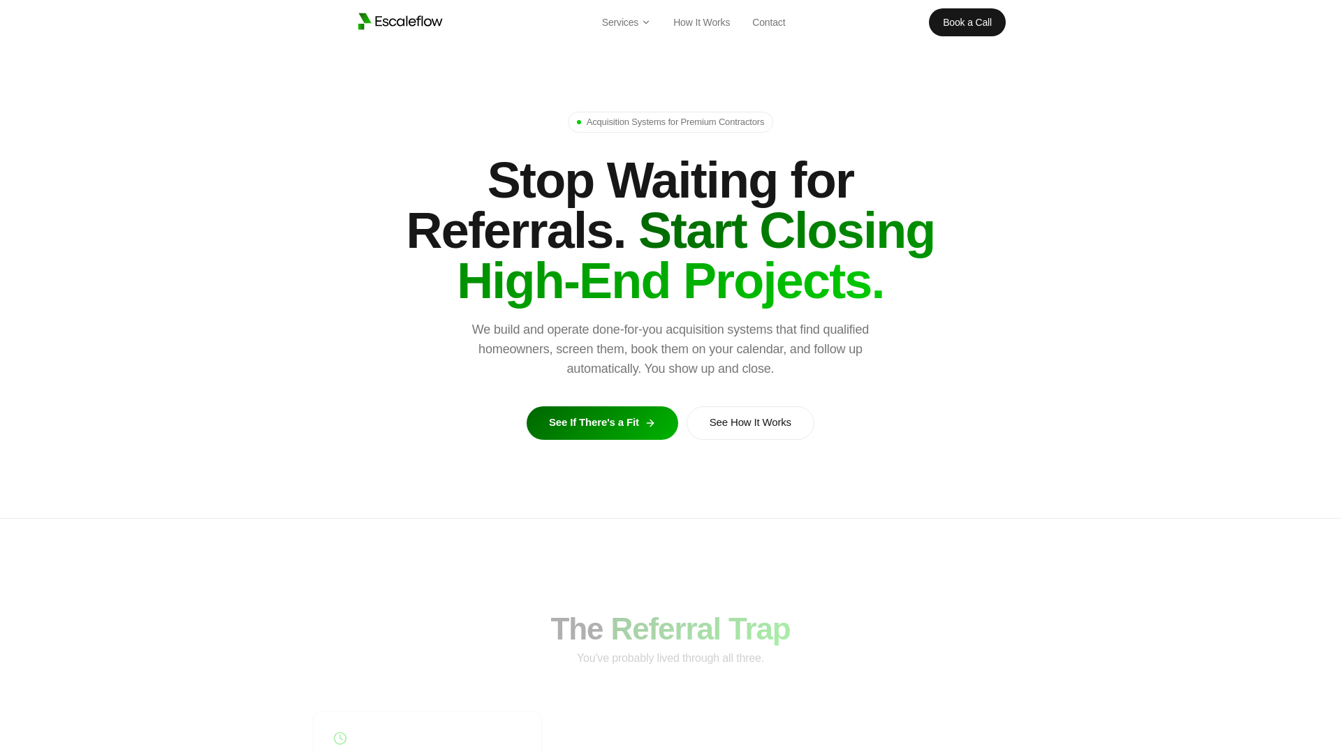 website screenshot of https://escaleflowresults.info/