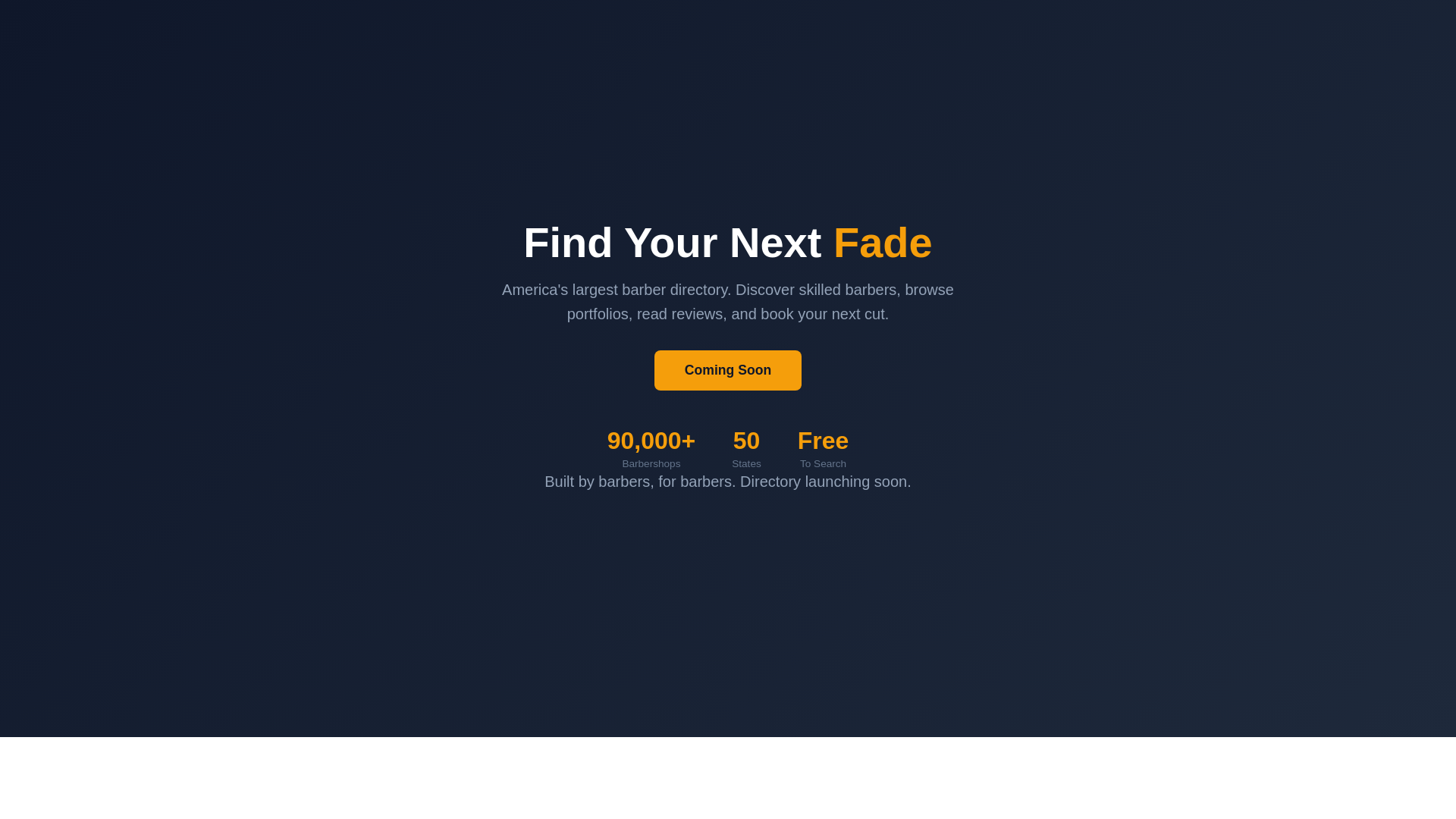 website screenshot of https://fadefinder.pages.dev/