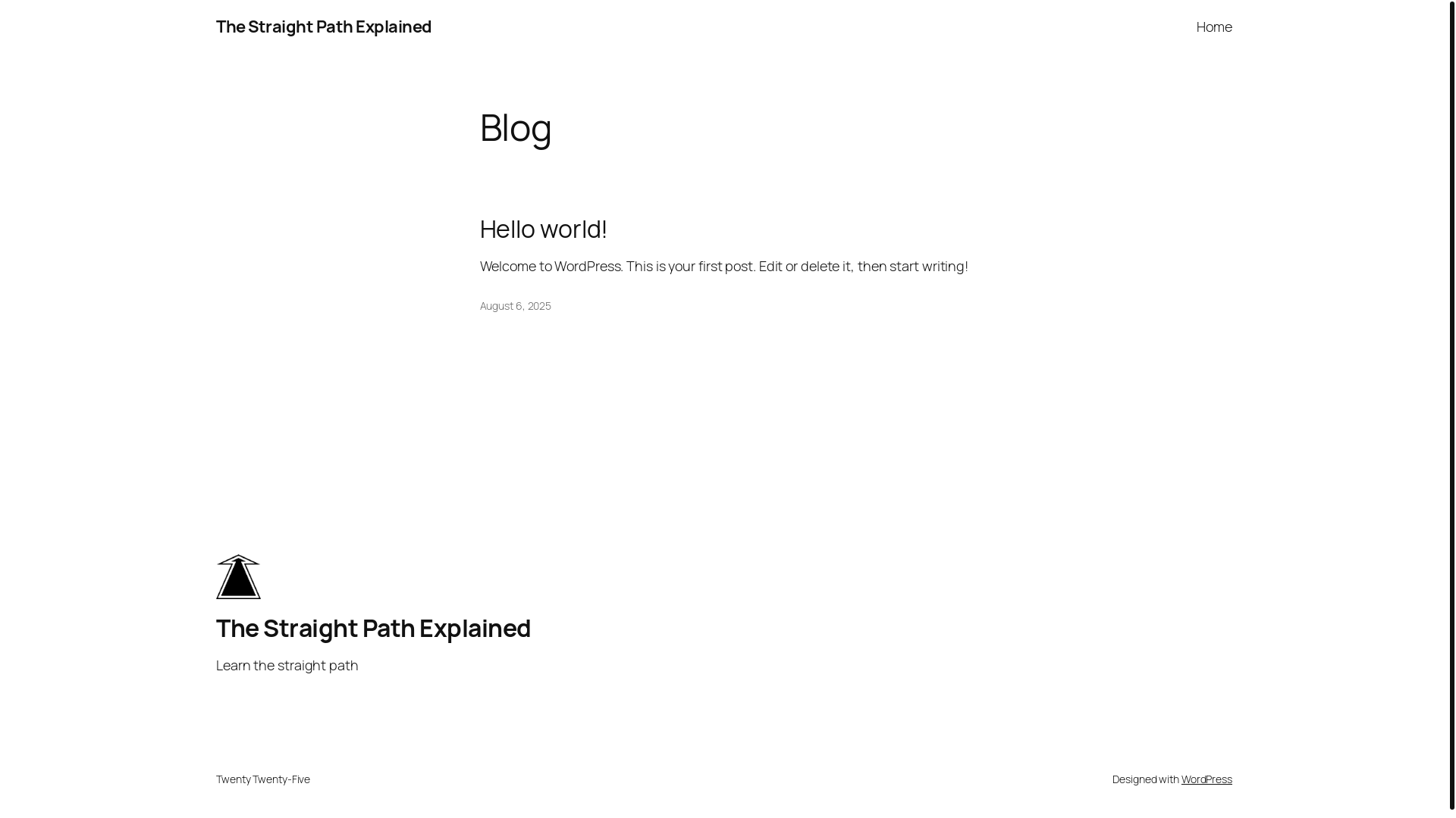 website screenshot of https://thestraightpathexplained.com/
