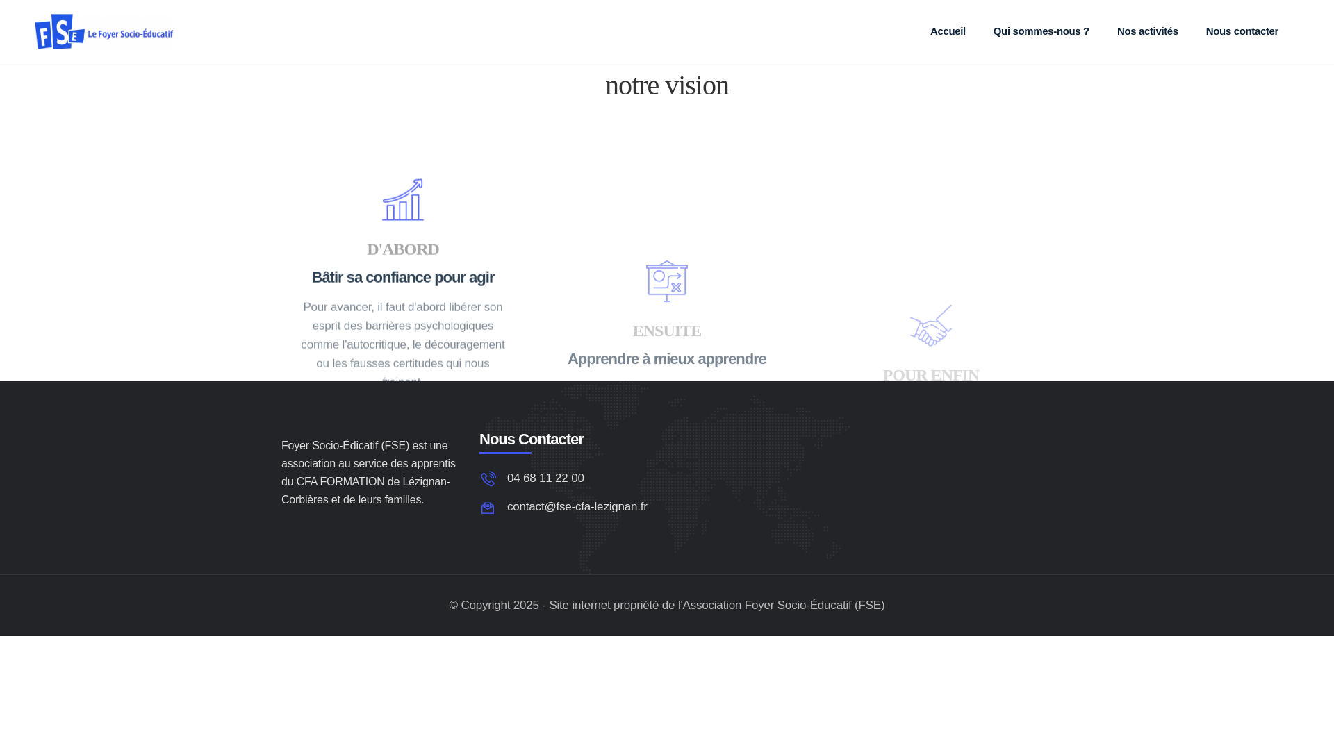 website screenshot of https://fse-cfa-lezignan.fr/