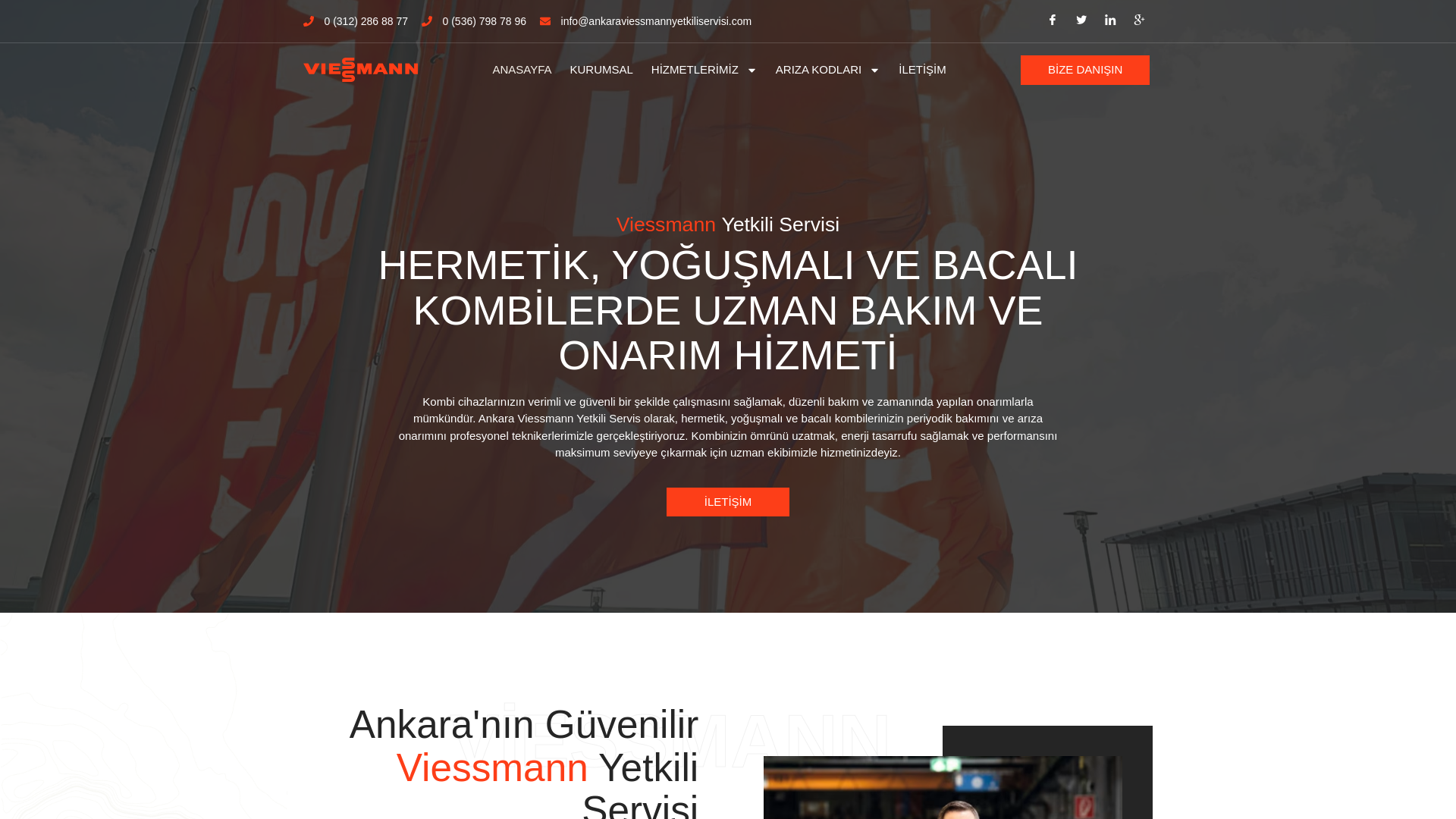 website screenshot of https://ankaraviessmannyetkiliservisi.com