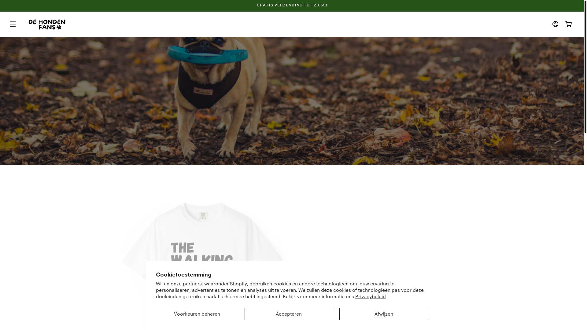 website screenshot of https://dehondenfans.nl/