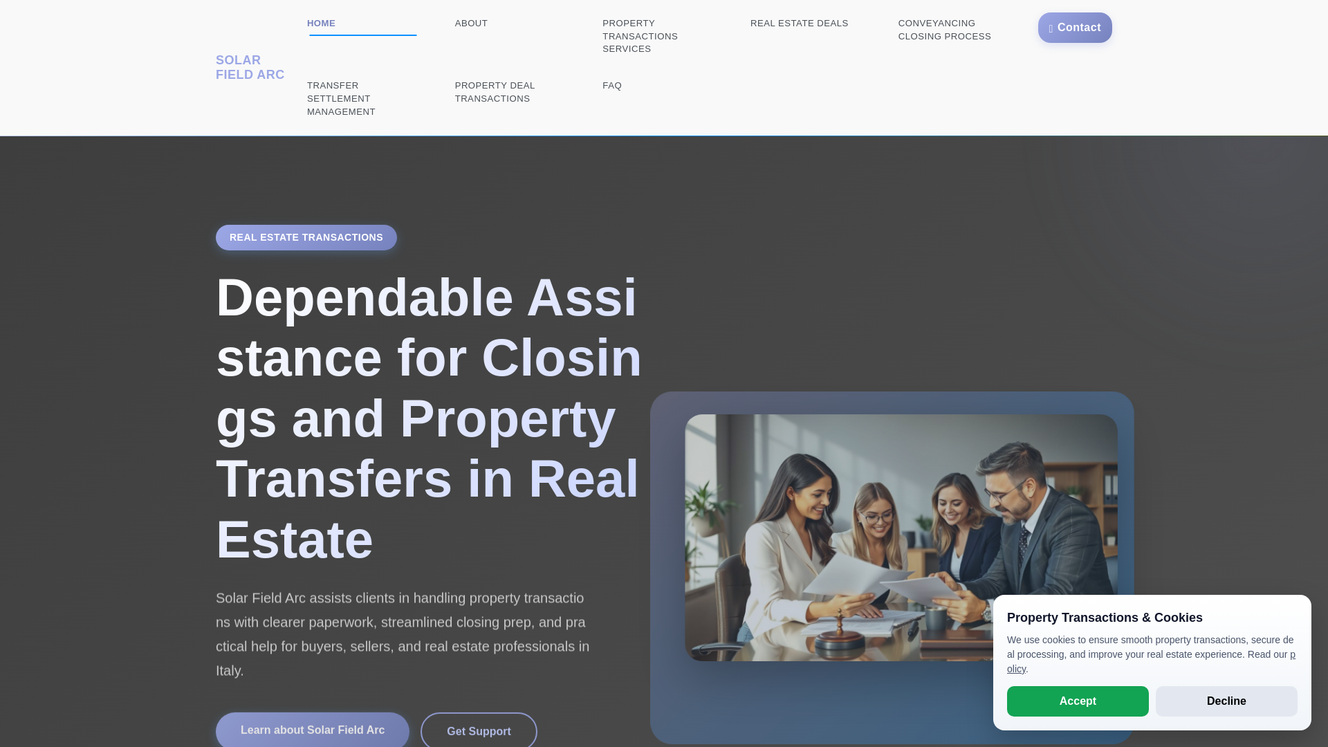 website screenshot of https://solarfieldarc.pro/