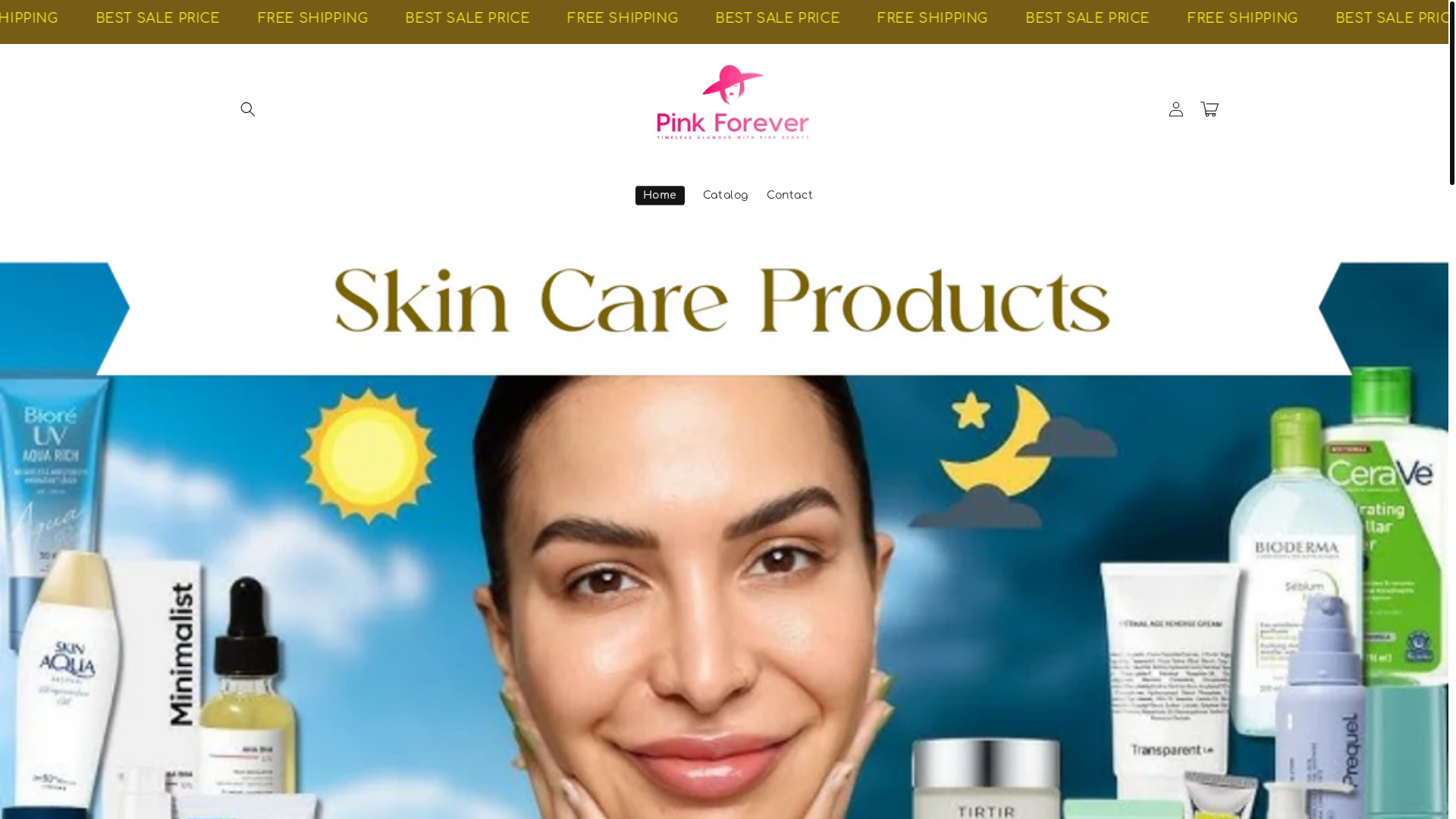 website screenshot of https://pinkforever.shop/
