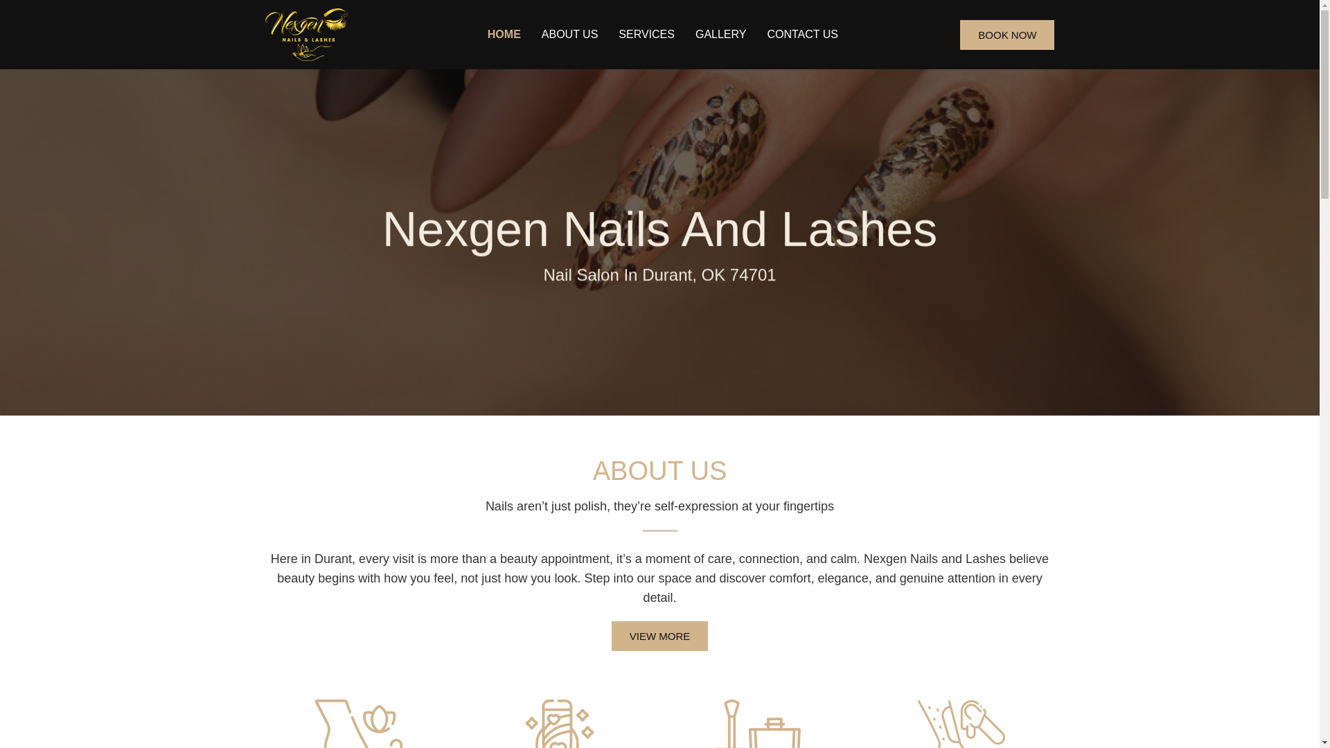 website screenshot of https://nexgennailsandlashesdurant.com/