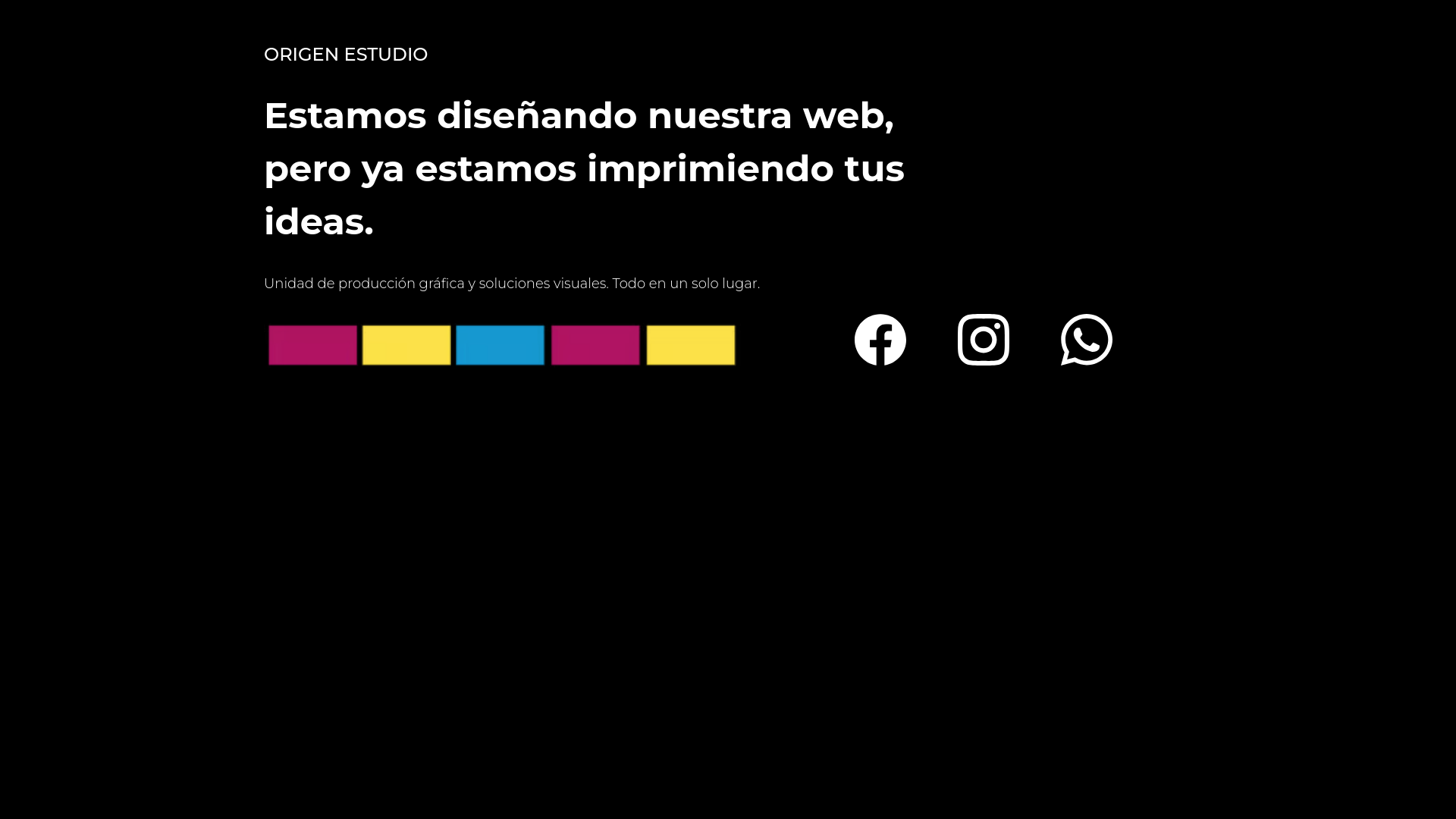website screenshot of https://somosorigenestudio.com.ar/
