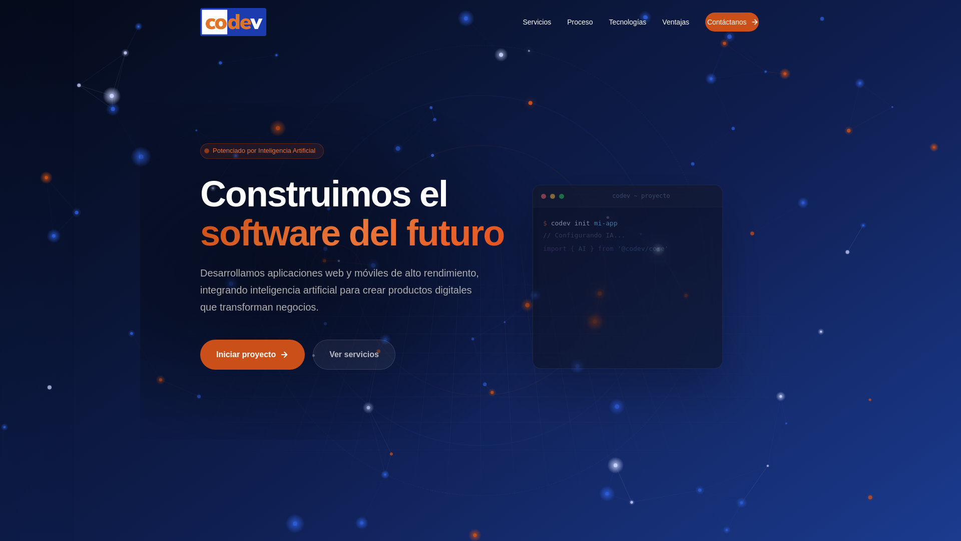 website screenshot of https://codev.cl/