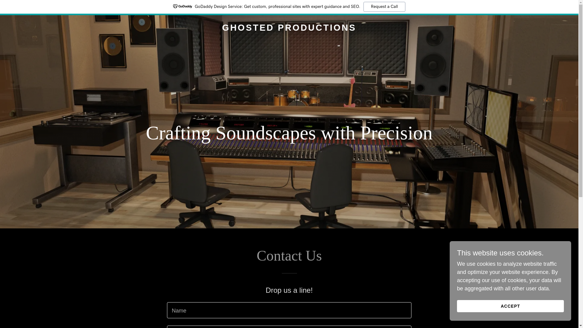 website screenshot of https://ghosted.productions/