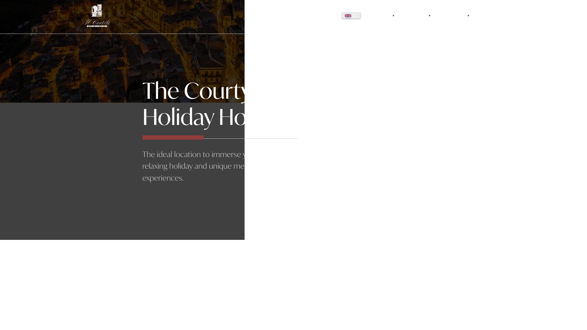 website screenshot of https://ilcortilecaccamo.it/