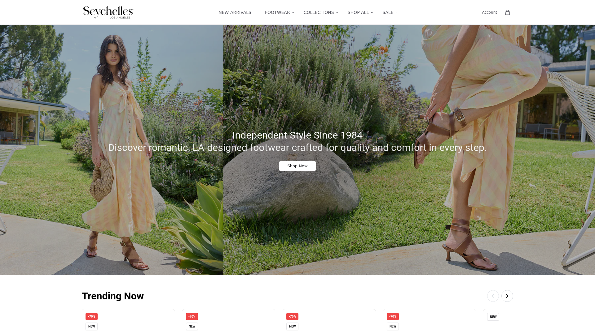 website screenshot of https://seychellesfootwearofficial.shop