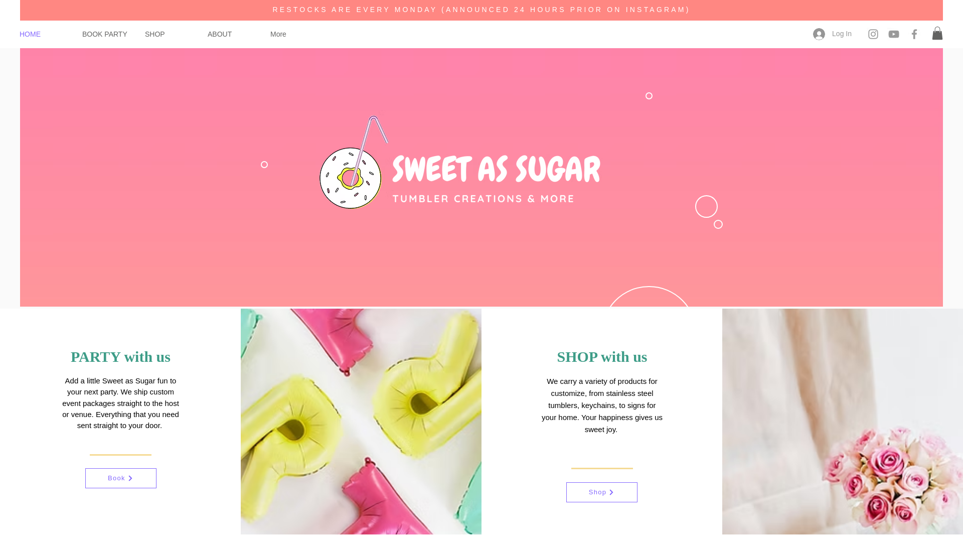 website screenshot of https://sascraftcreations.com