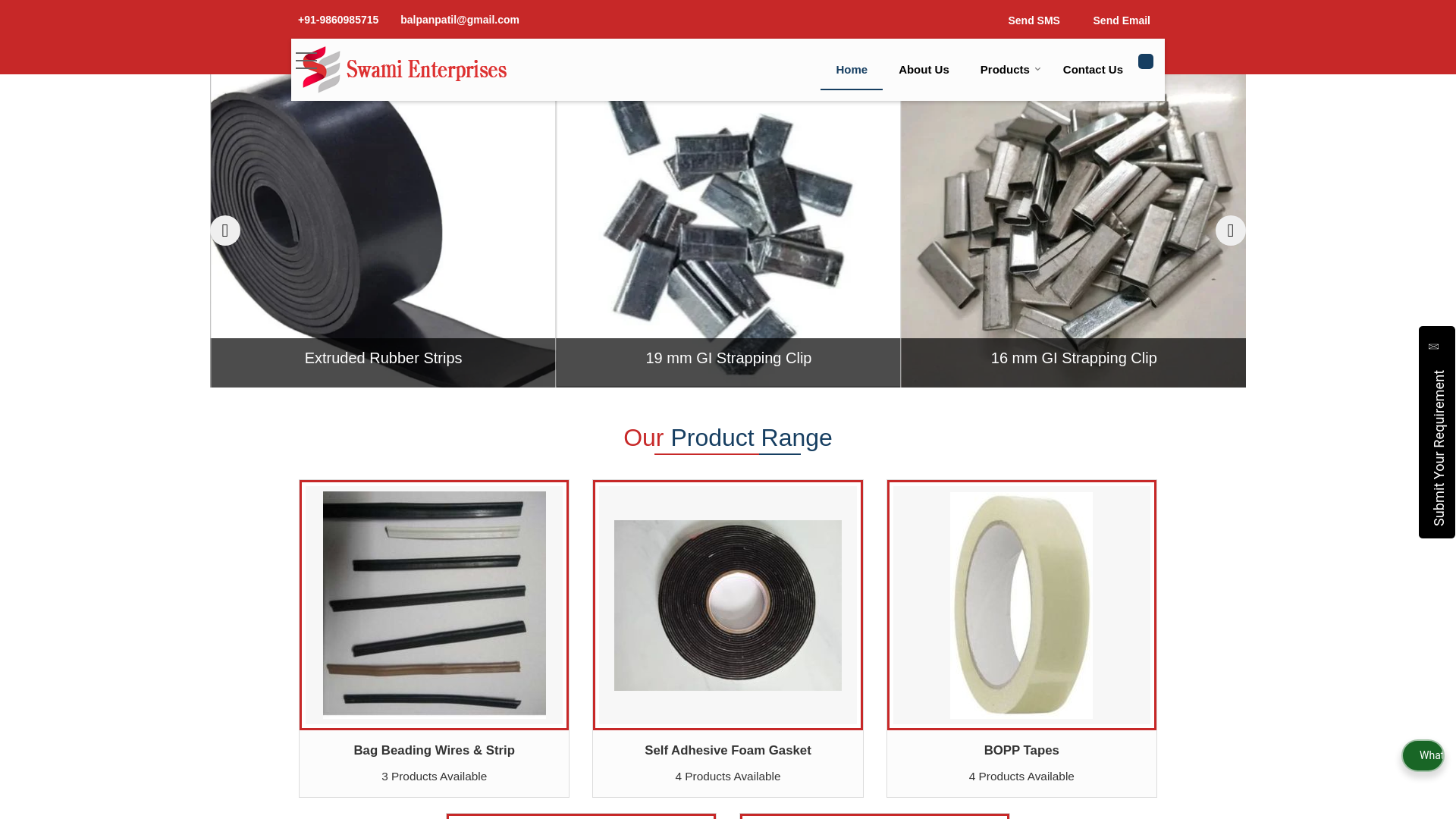 website screenshot of https://swamientp.co.in