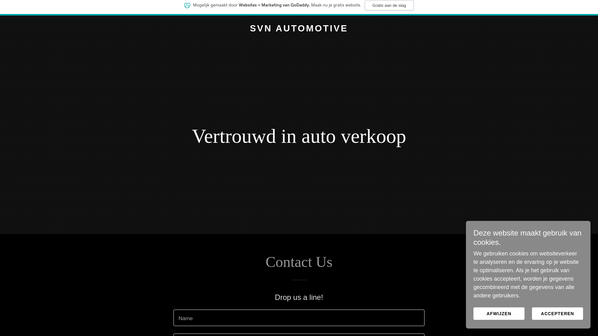 website screenshot of https://svnautomotive.nl/