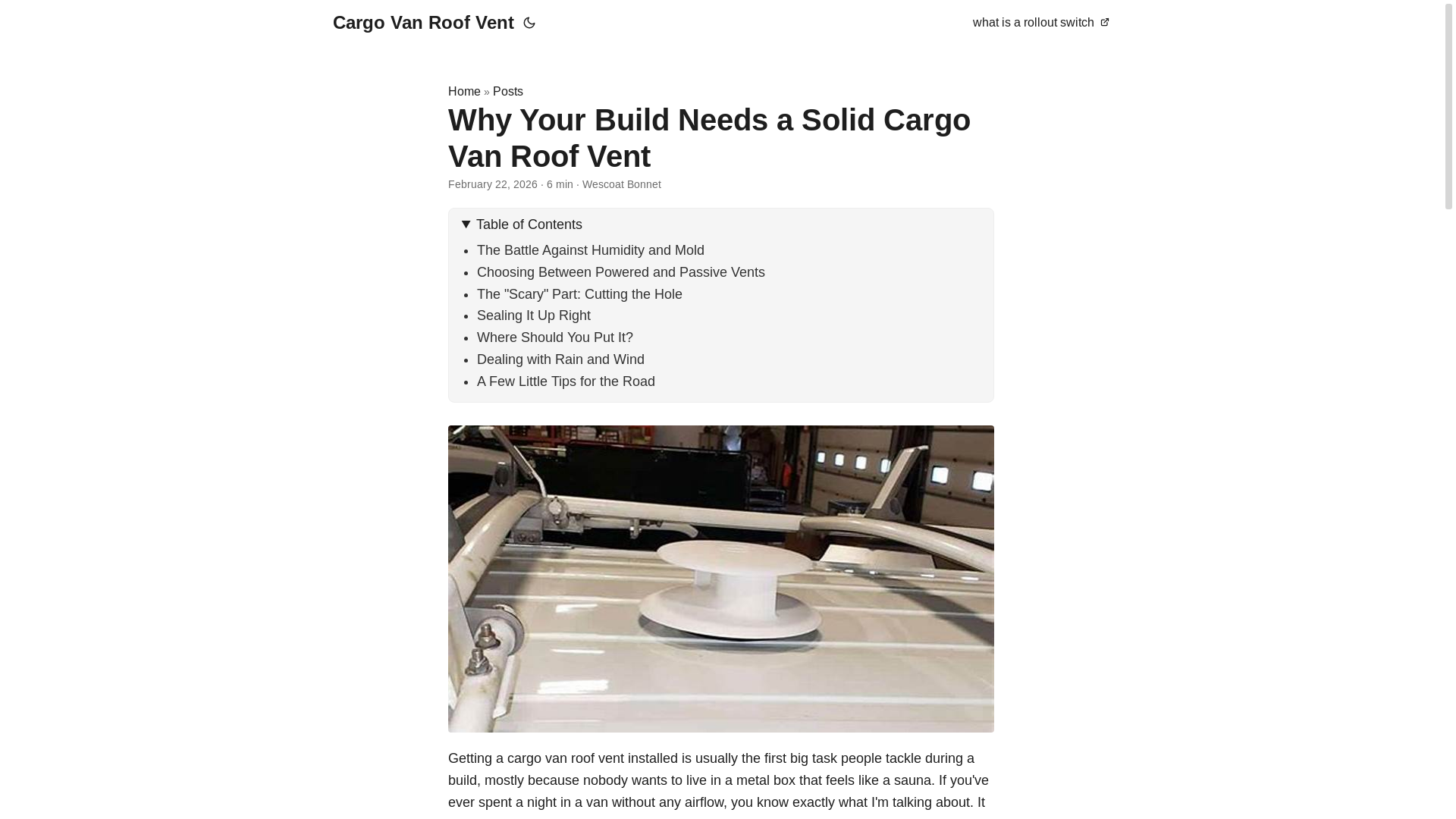 website screenshot of https://cargo-van-roof-vent.pages.dev/