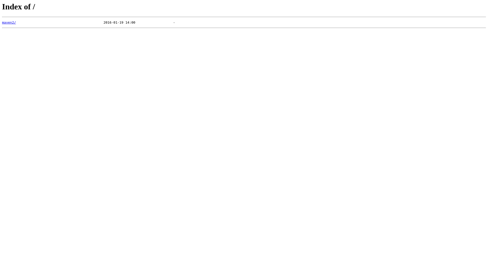 website screenshot of https://repo1.maven.org/